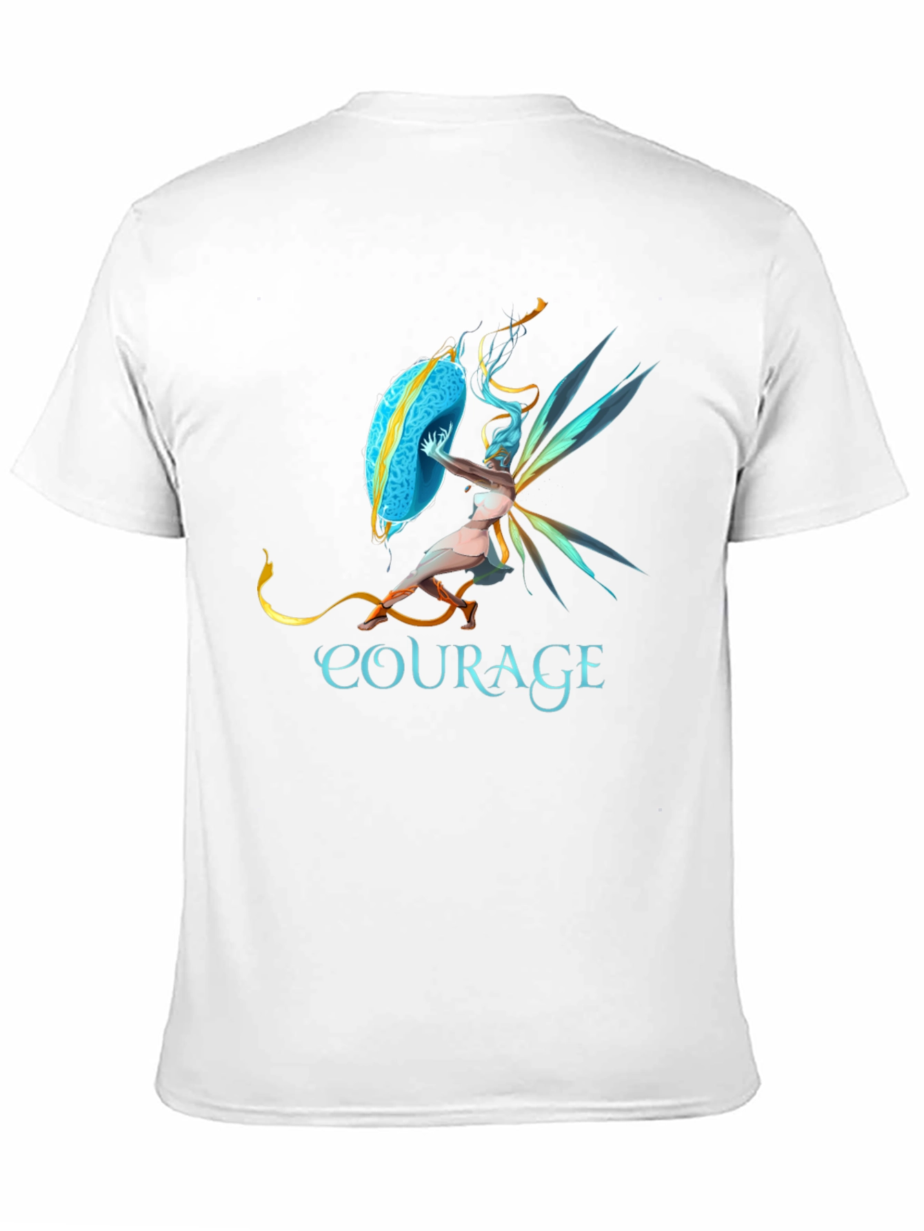 Courage Fairy Shield Graphic Tee - Black