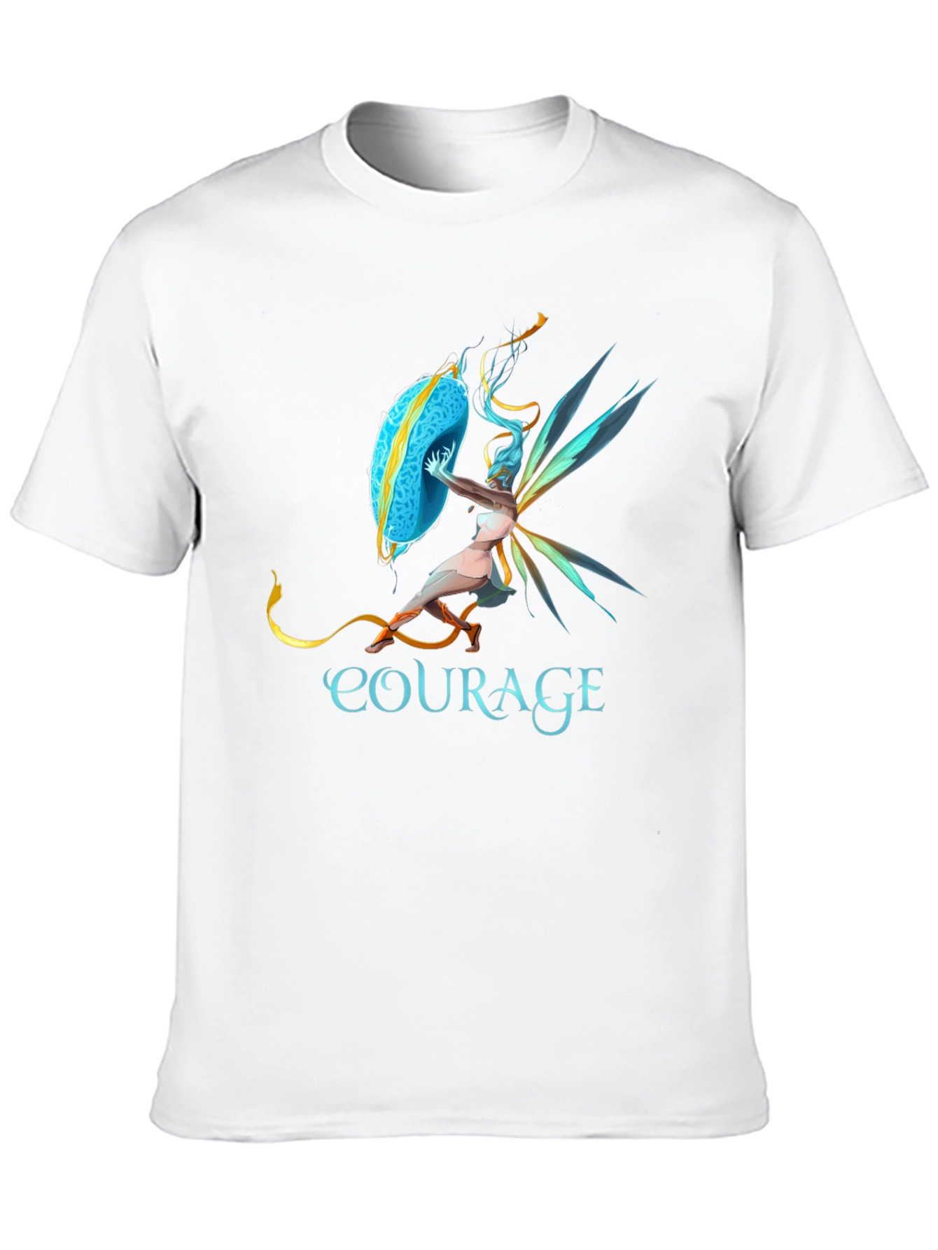 Courage Fairy Shield Graphic Tee - Black