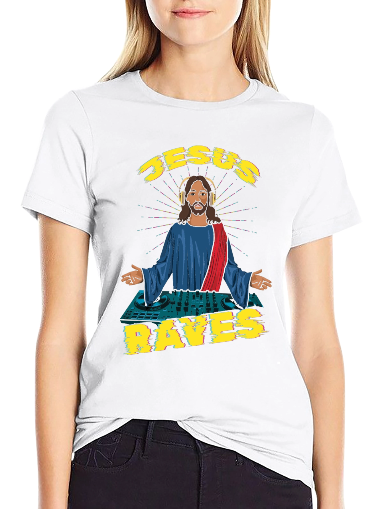 Jesus Raves Graphic T-Shirt
