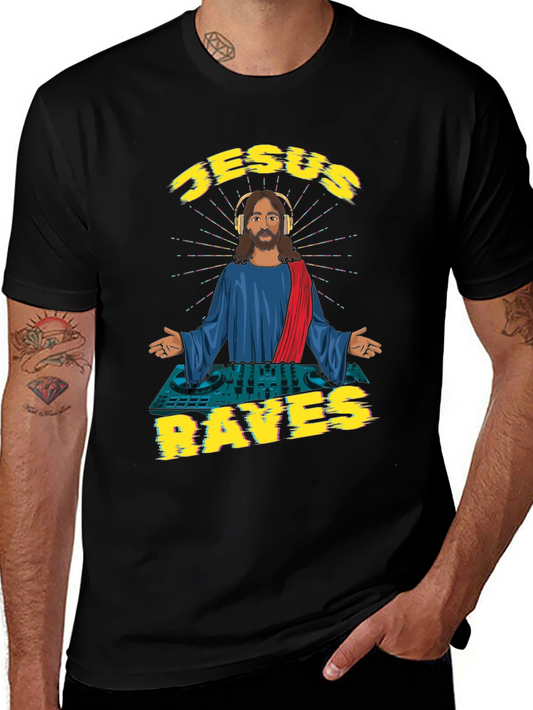 Jesus Raves Graphic T-Shirt