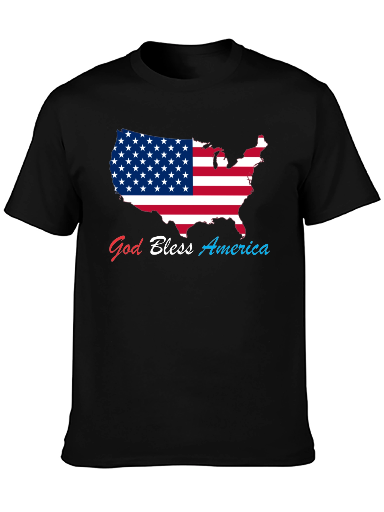 God Bless America USA Flag Patriotic T-Shirt