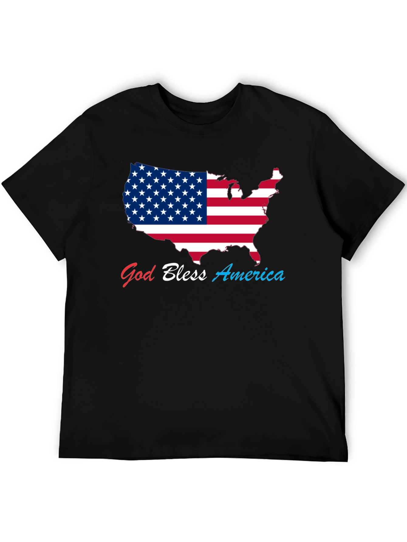 God Bless America USA Flag Patriotic T-Shirt