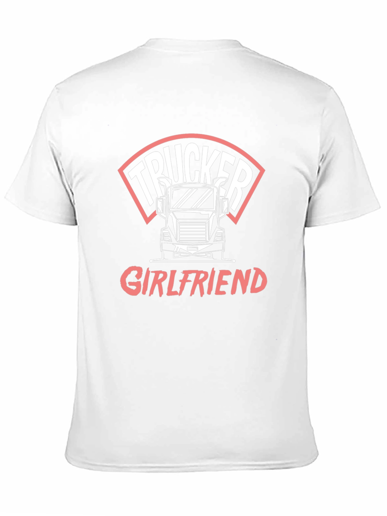 Trucker Girlfriend T-Shirt - Black Crew Neck Tee
