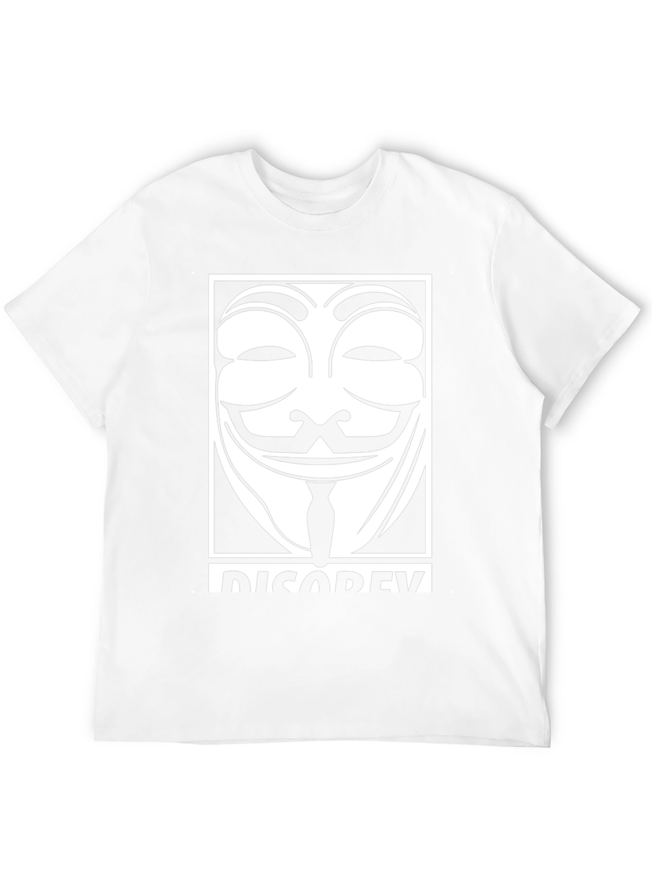 Anonymous Mask Graphic Black T-Shirt - Disobey