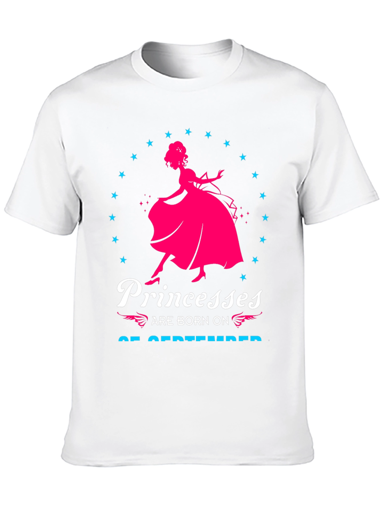 Princesses Born in September Black T-Shirt