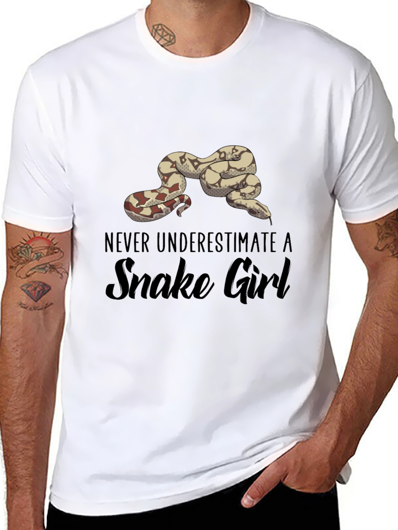 Never Underestimate A Snake Girl T-Shirt