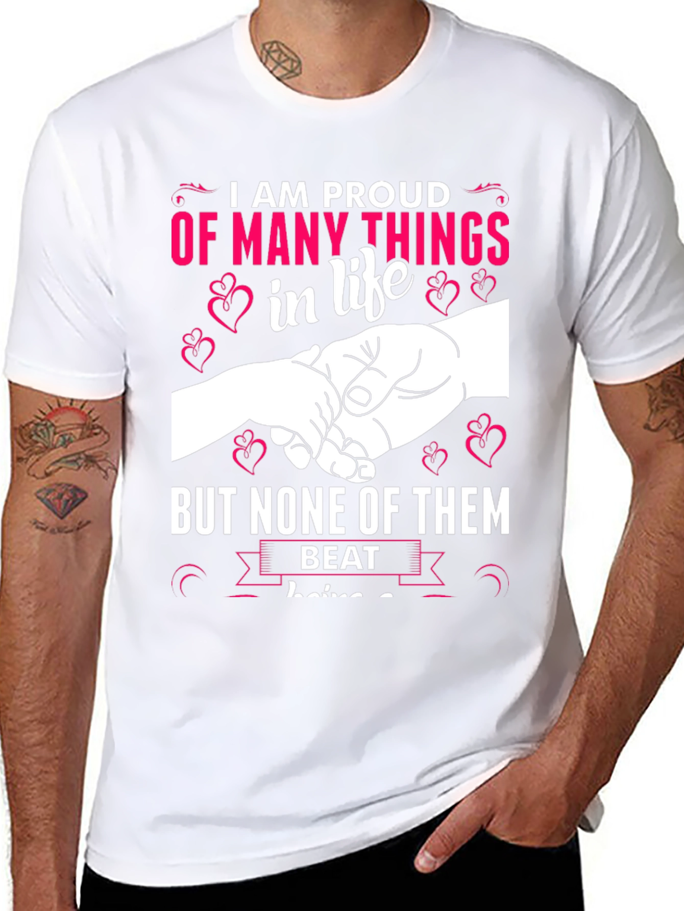 Proud Father T-Shirt - Daddys Little Helper