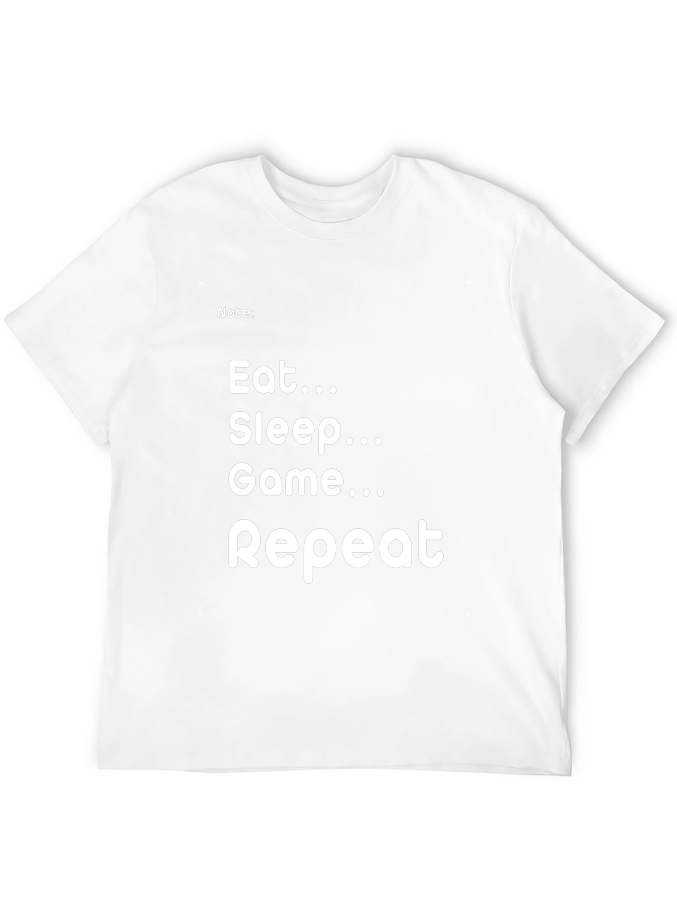 Eat Sleep Game Repeat Black T-Shirt