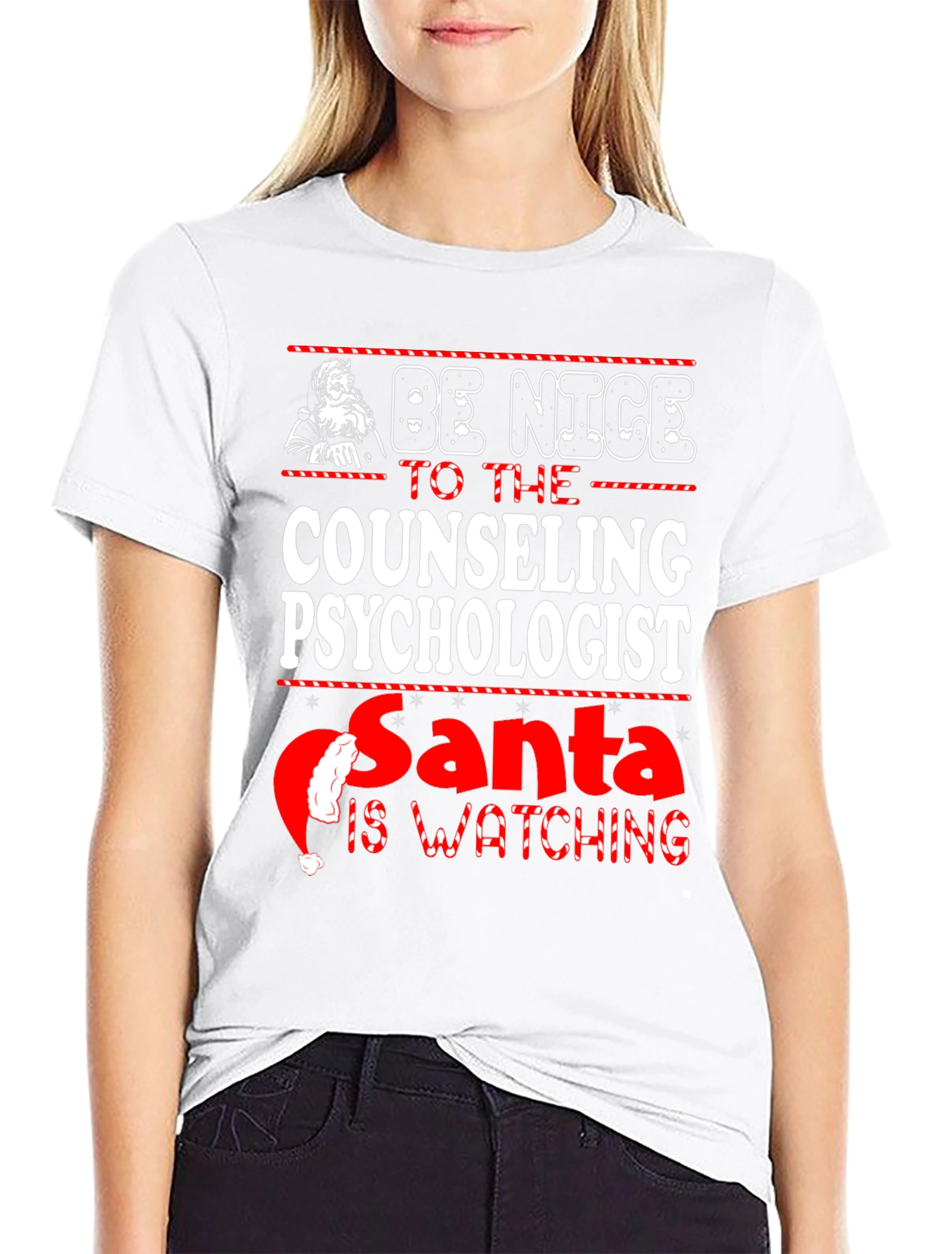 Be Nice to the Counseling Psychologist Santa T-Shirt