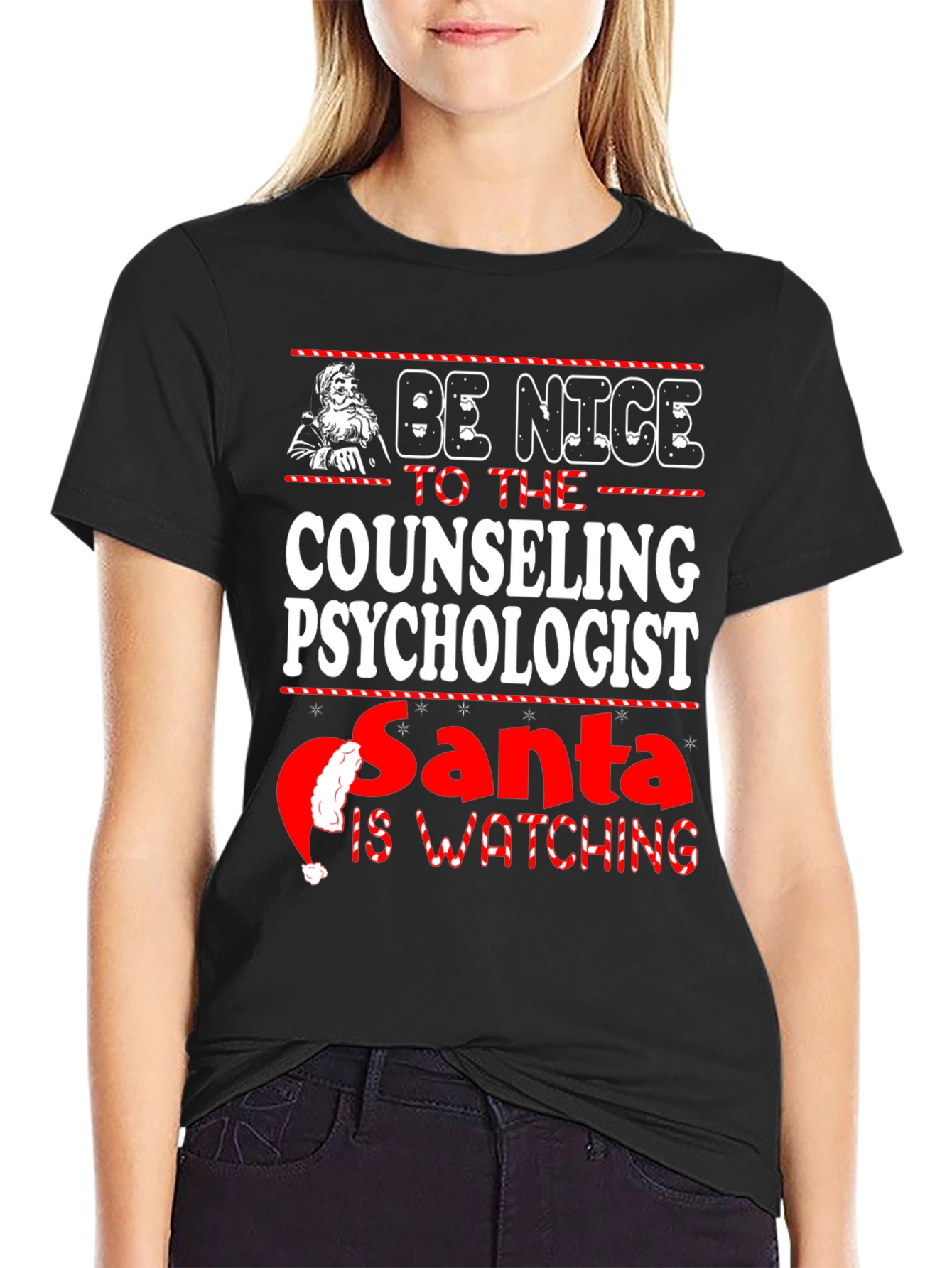 Be Nice to the Counseling Psychologist Santa T-Shirt