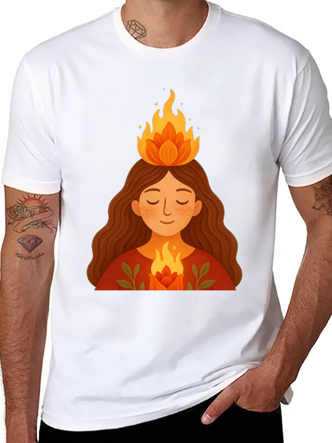 Flame Haired Woman Graphic Tee