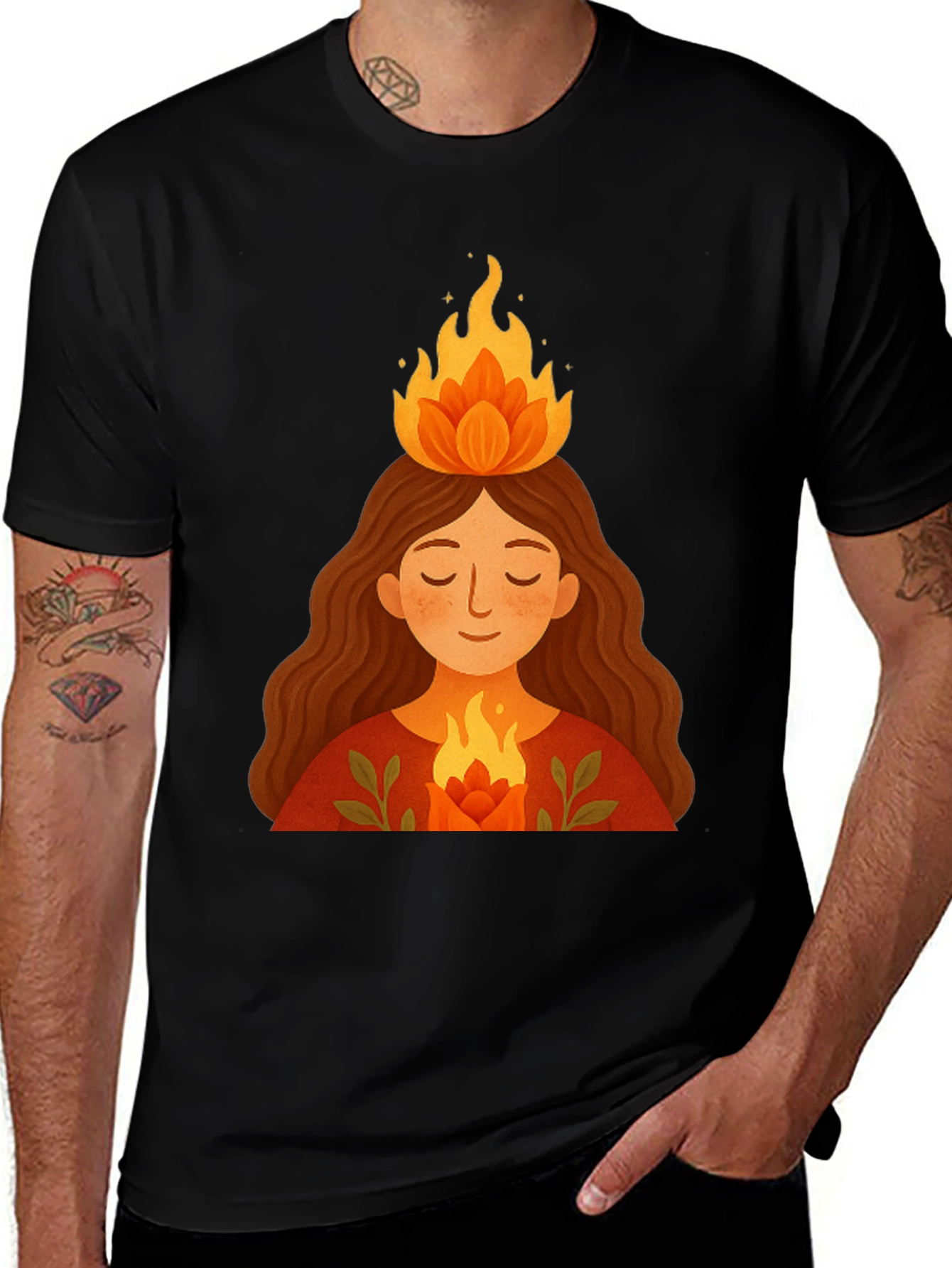 Flame Haired Woman Graphic Tee