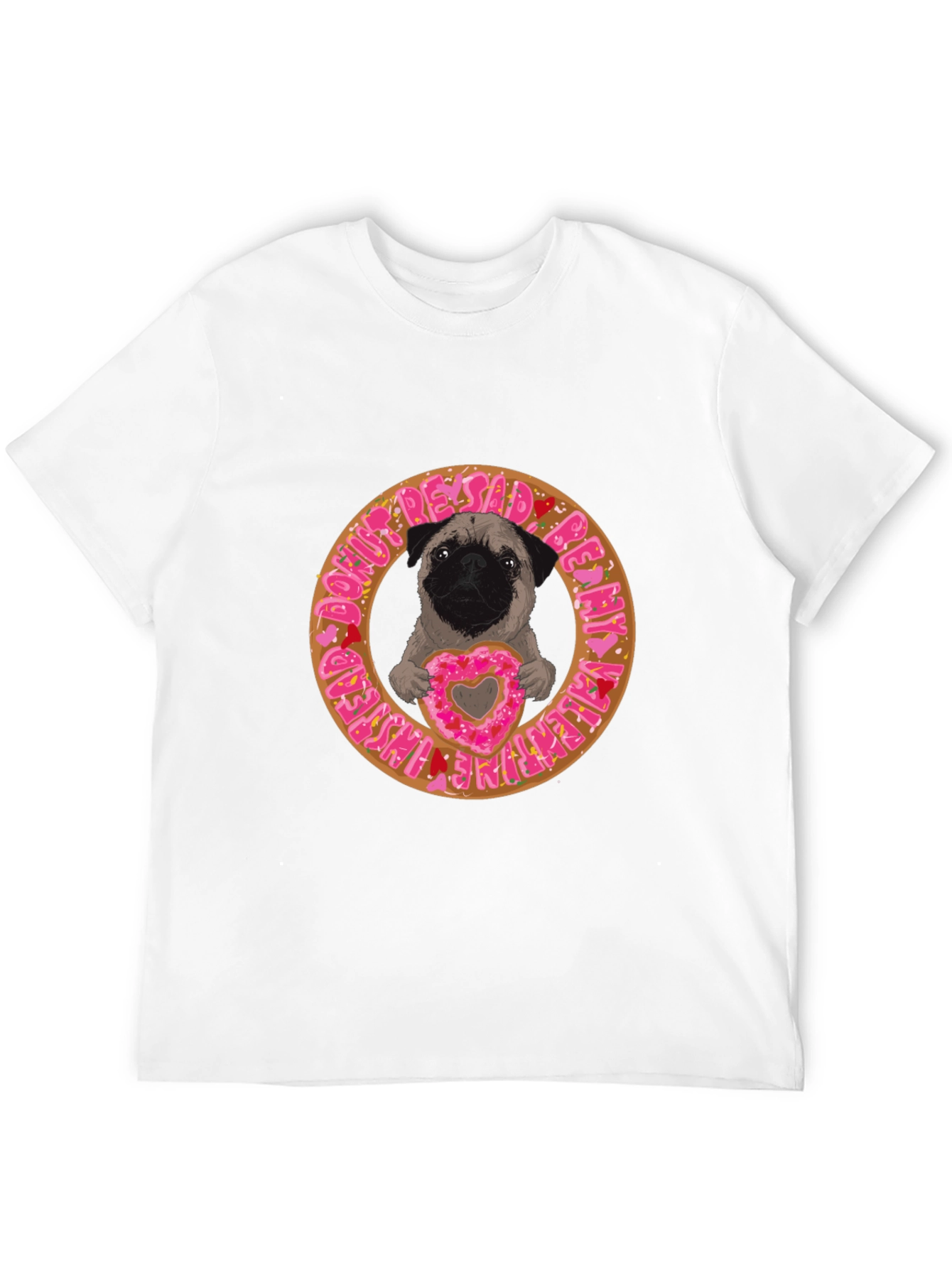 Pug Donut Valentines Day T-Shirt