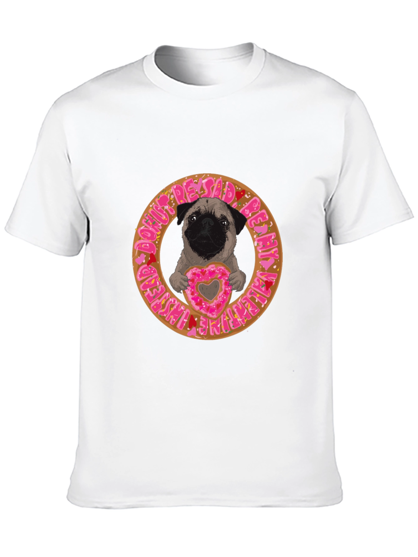Pug Donut Valentines Day T-Shirt