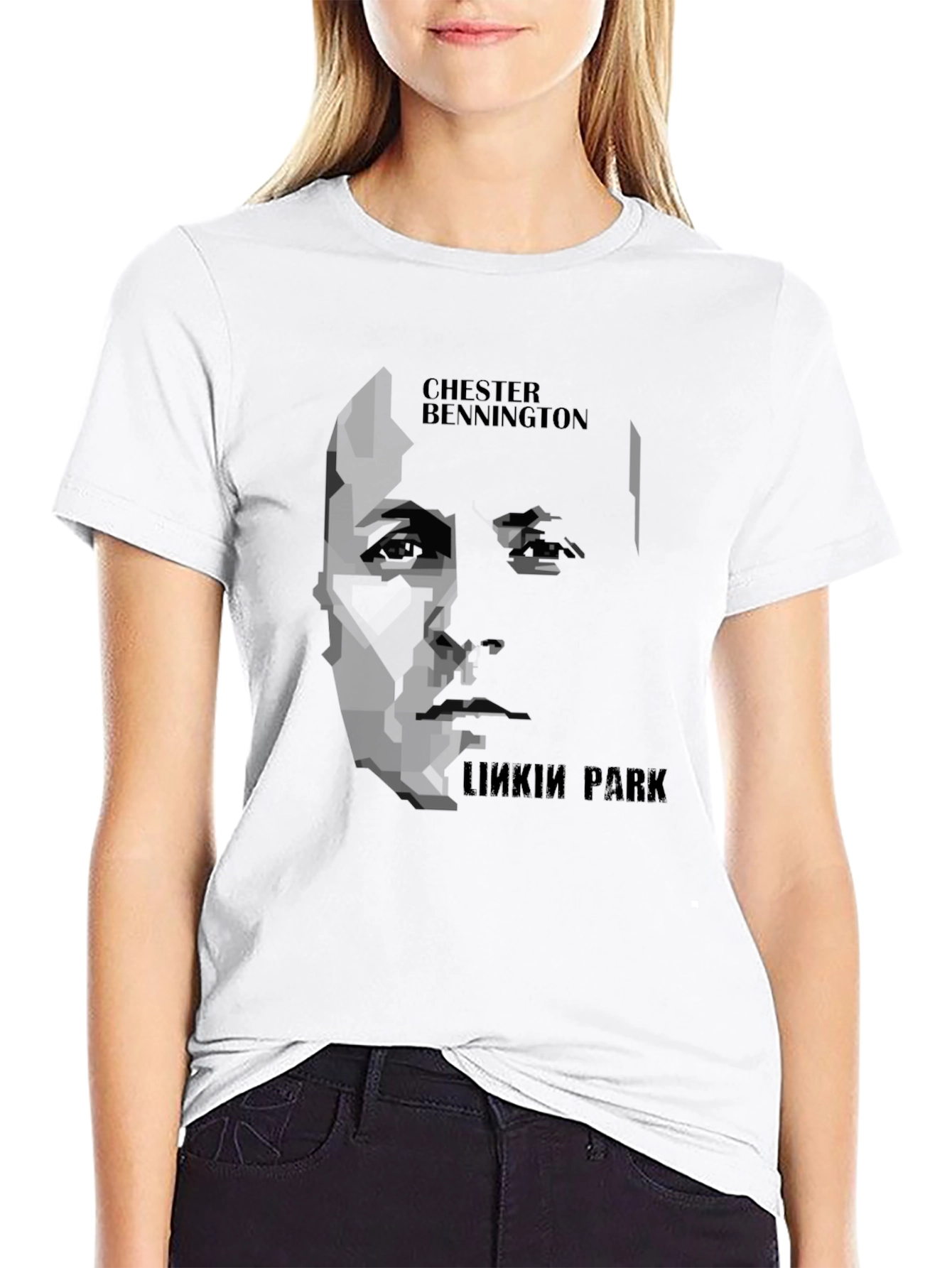 Chester Bennington Linkin Park Black Graphic T-Shirt