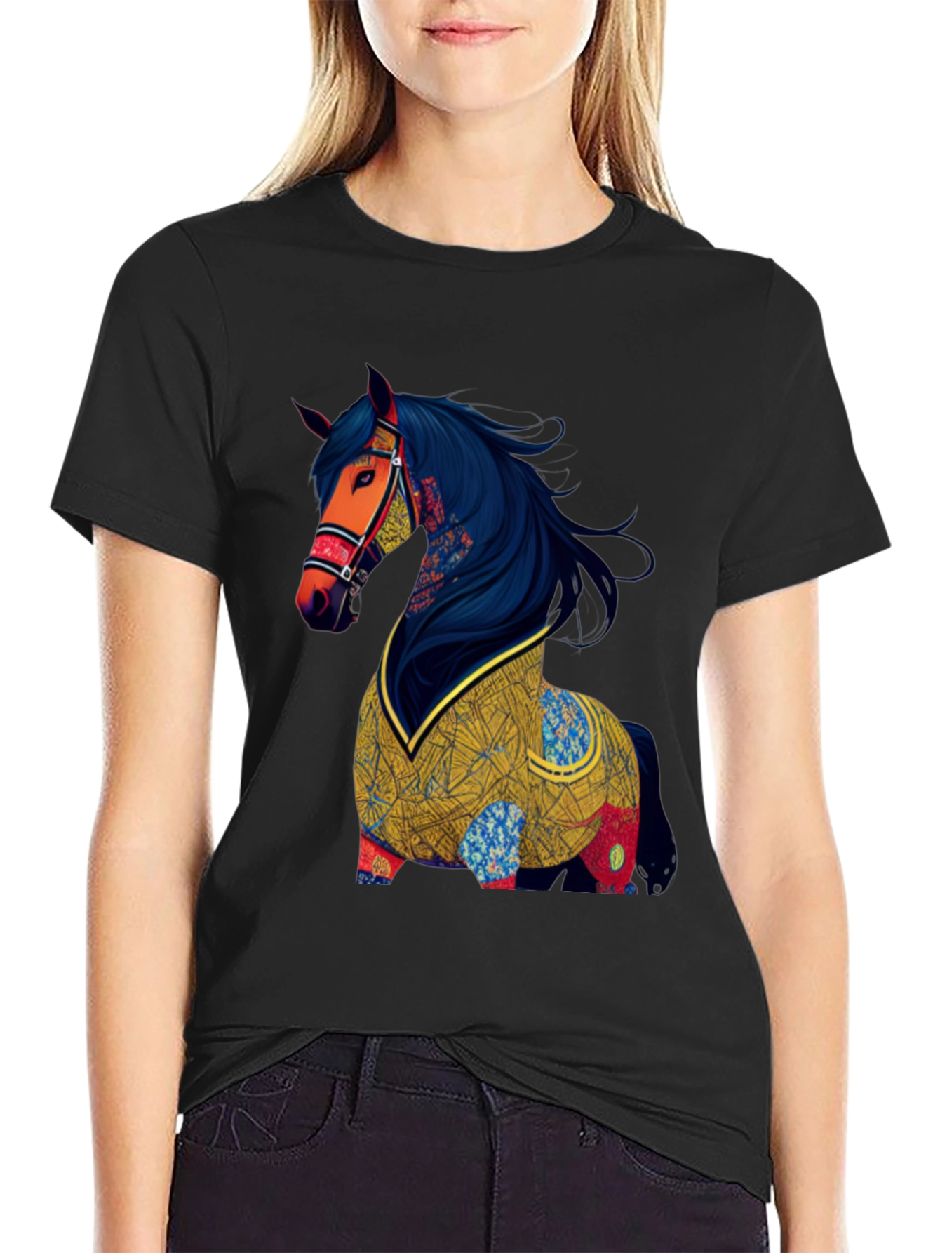 Artistic Horse Graphic T-Shirt