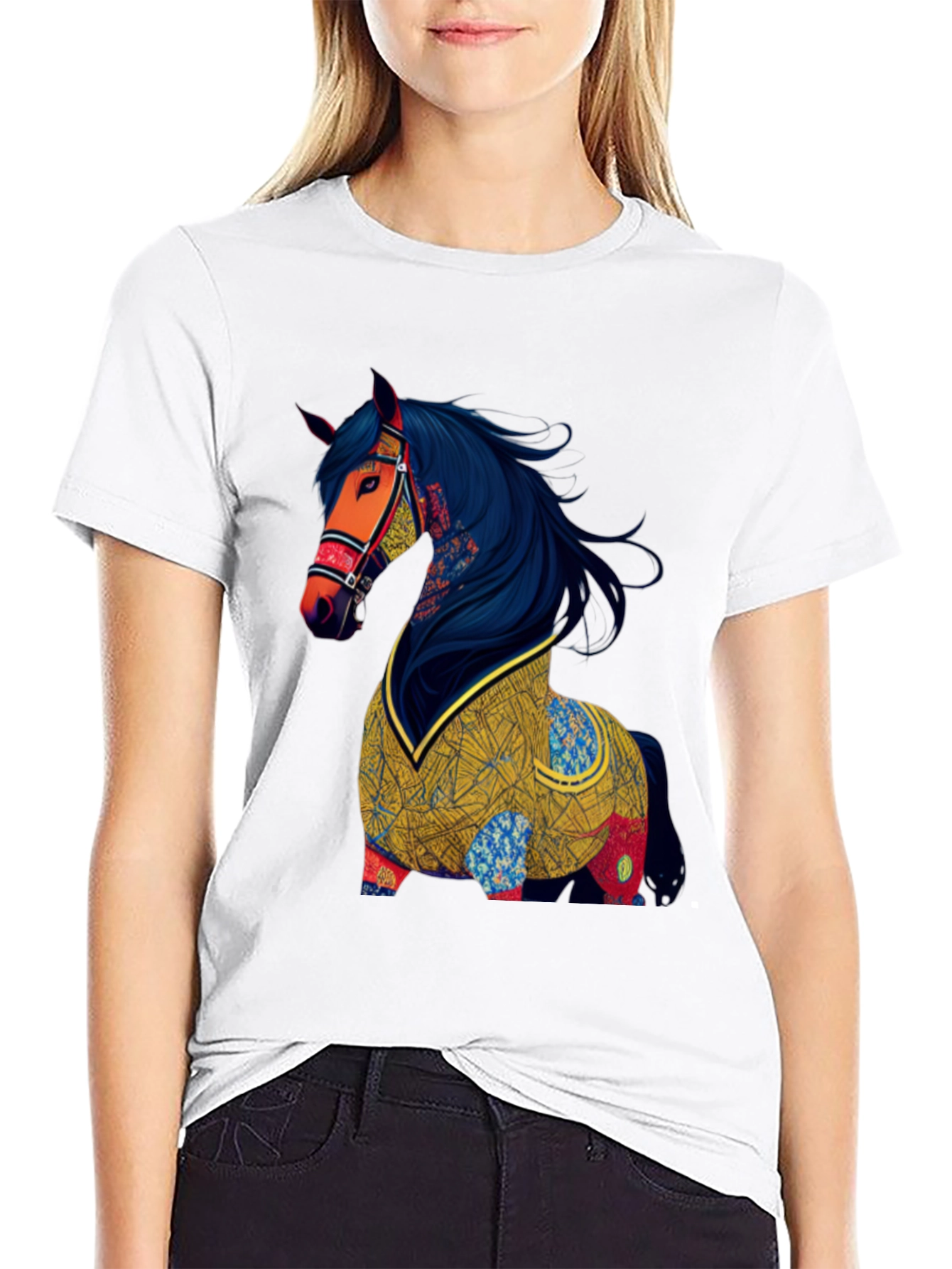Artistic Horse Graphic T-Shirt