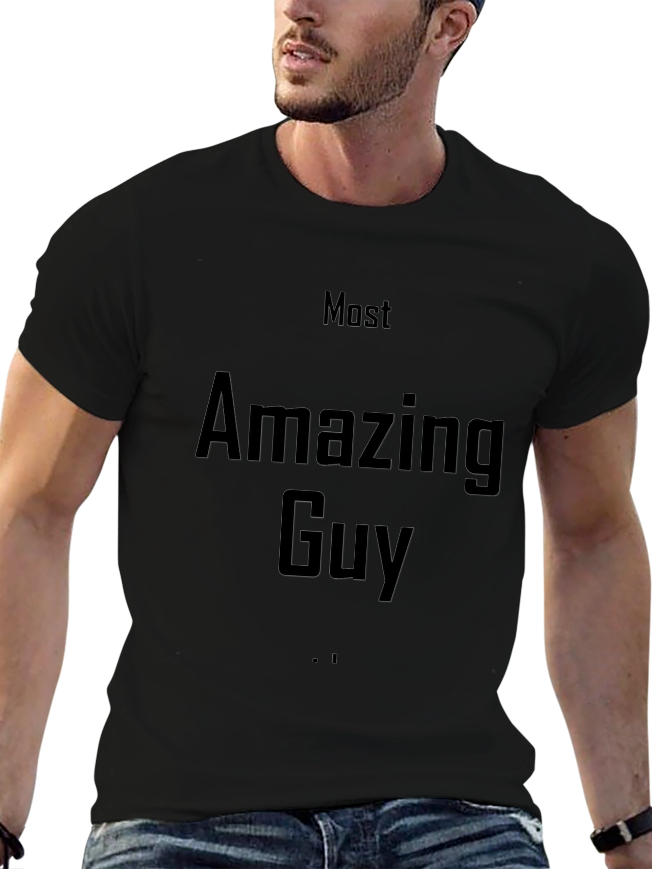 Most Amazing Guy Graphic Tee - Black