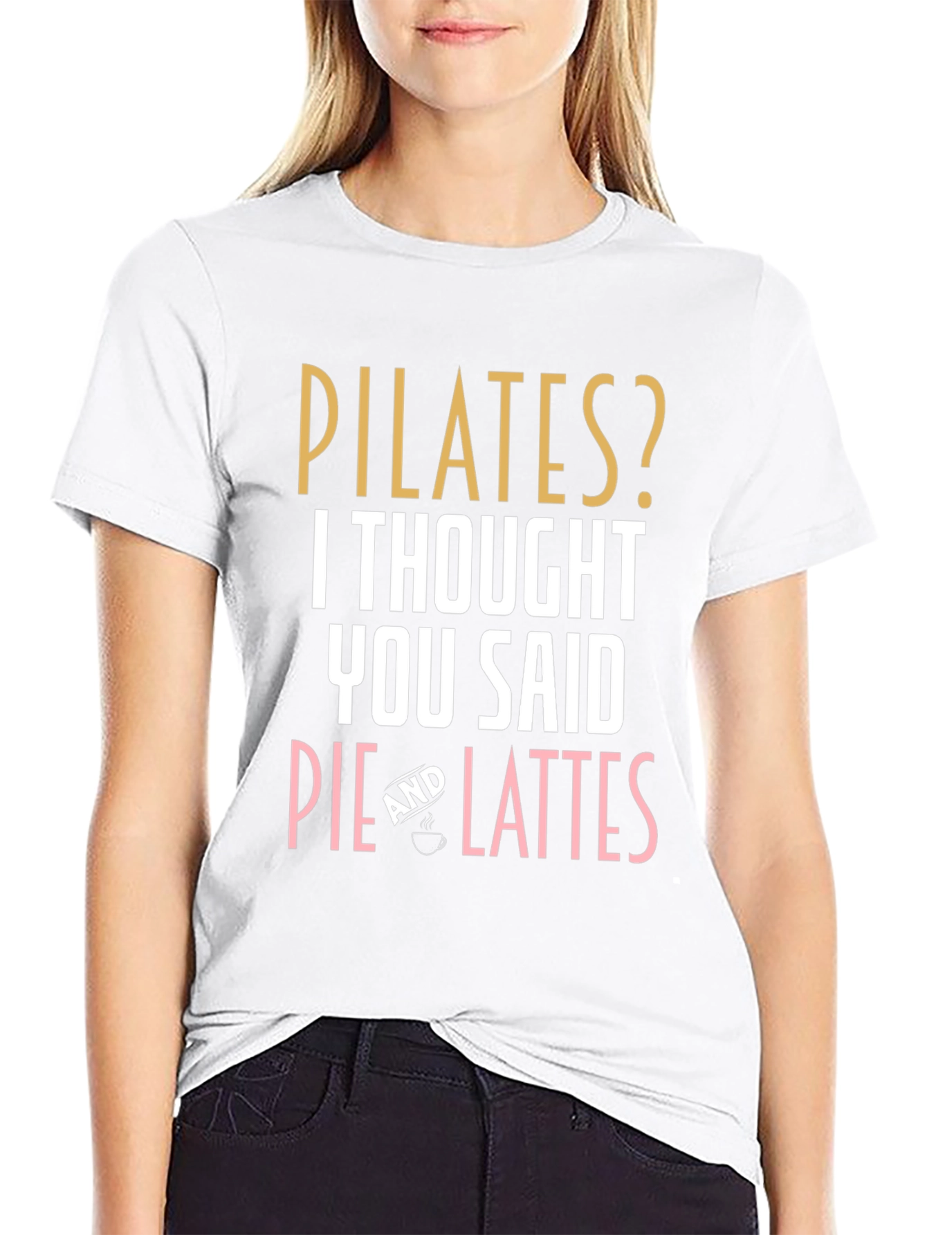 Pilates? Pie & Lattes T-Shirt Funny Workout Tee