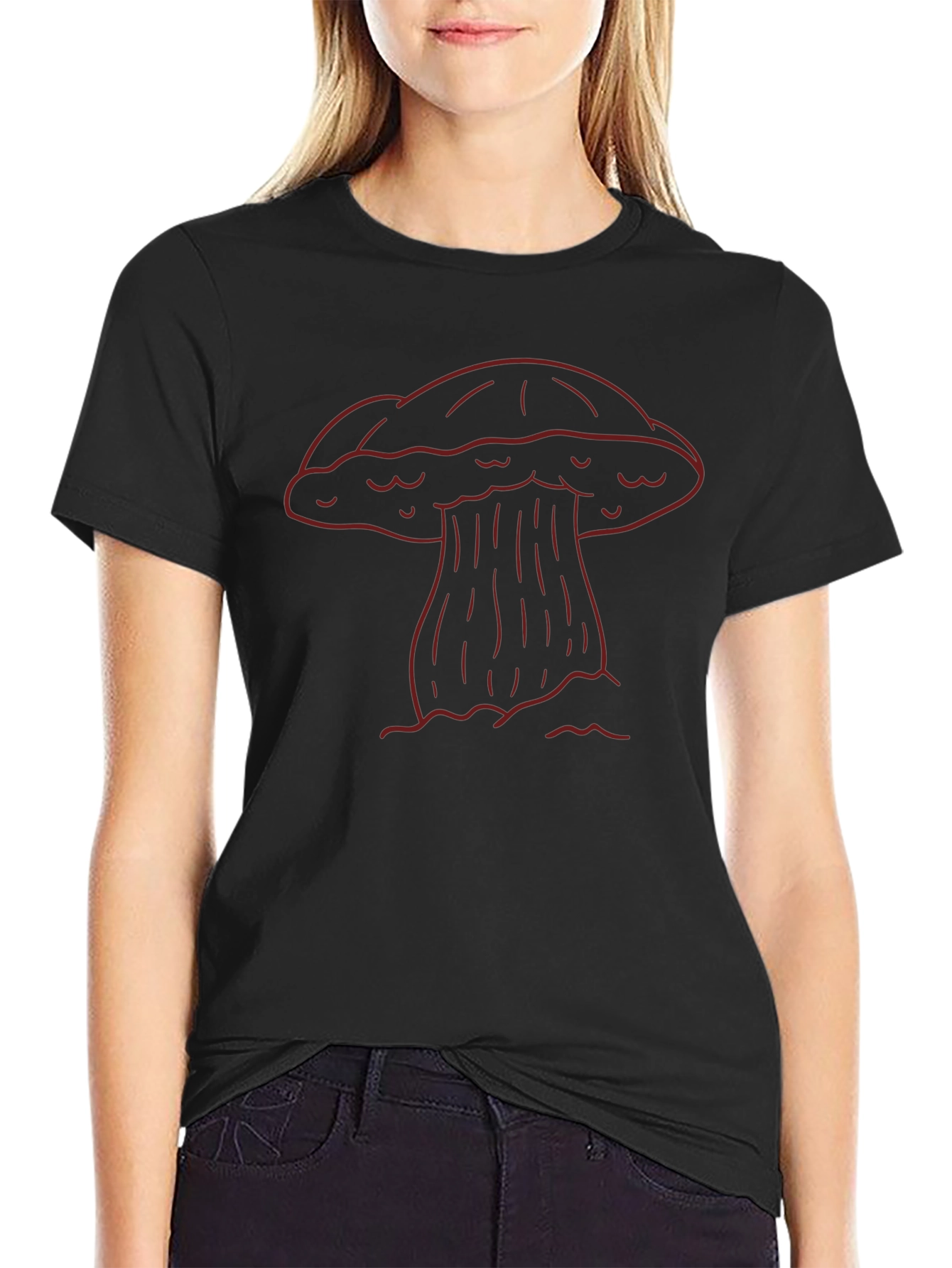Mushroom Graphic Tee - Unique Nature Design