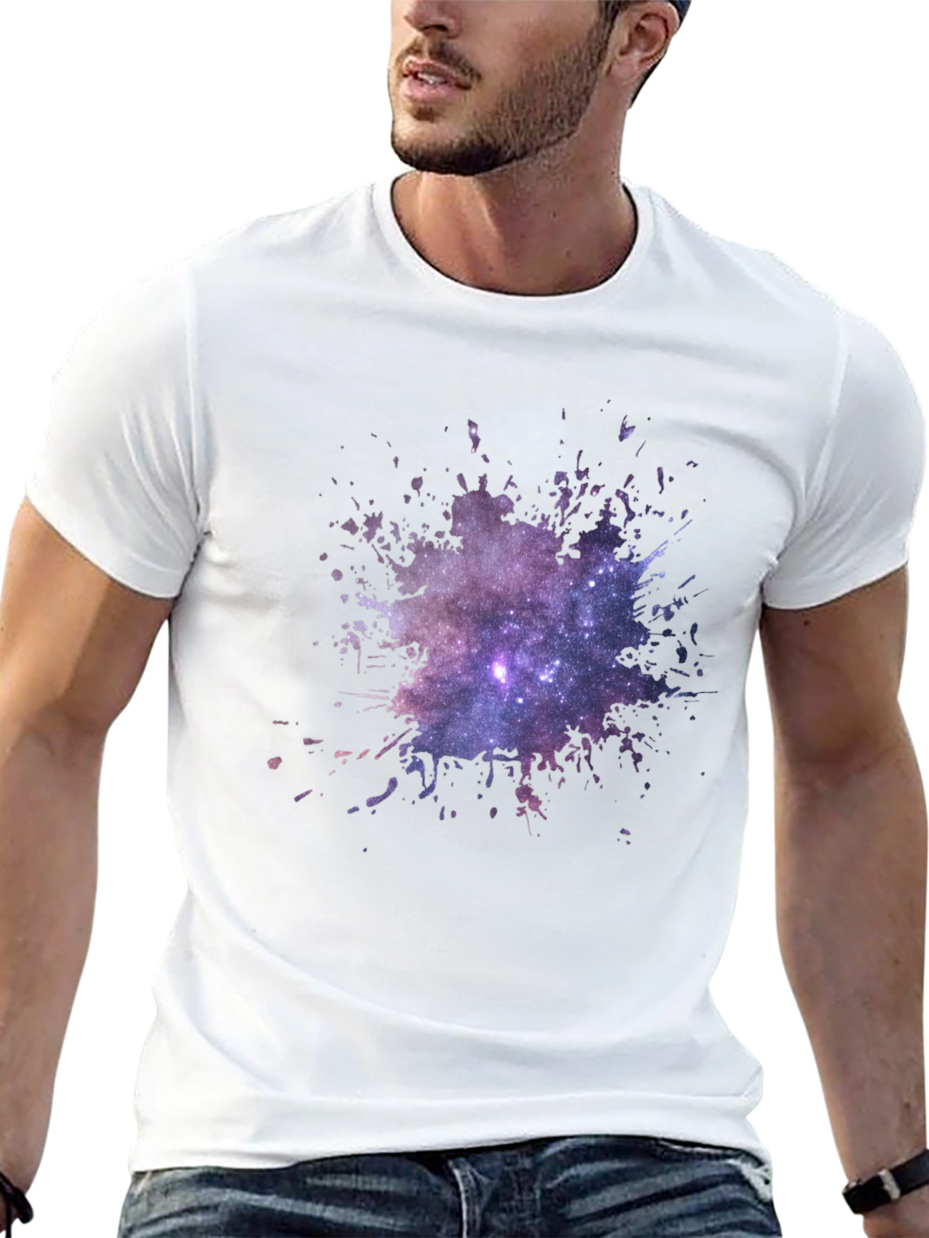 Galaxy Splash Black Tee