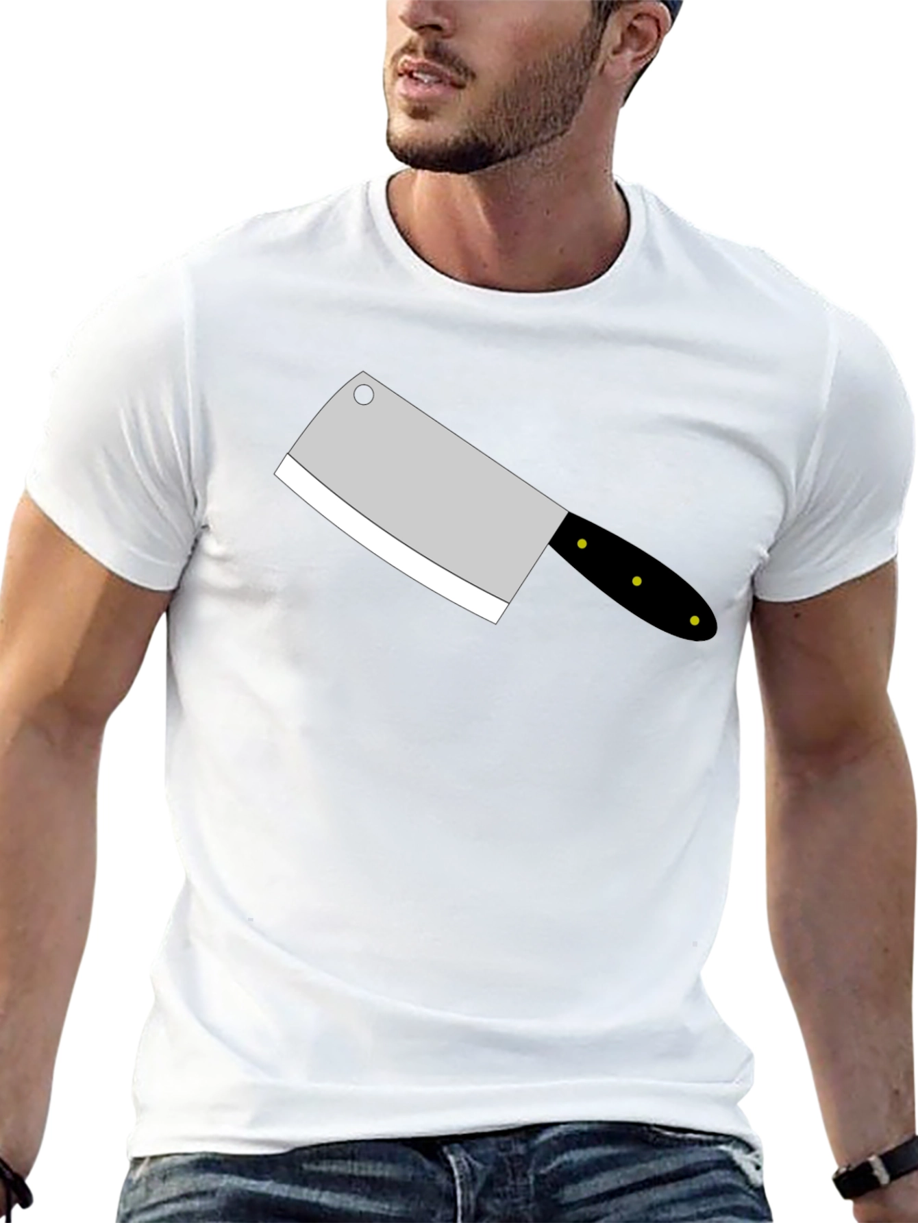 Butcher Knife Graphic Tee - Stylish Black T-Shirt