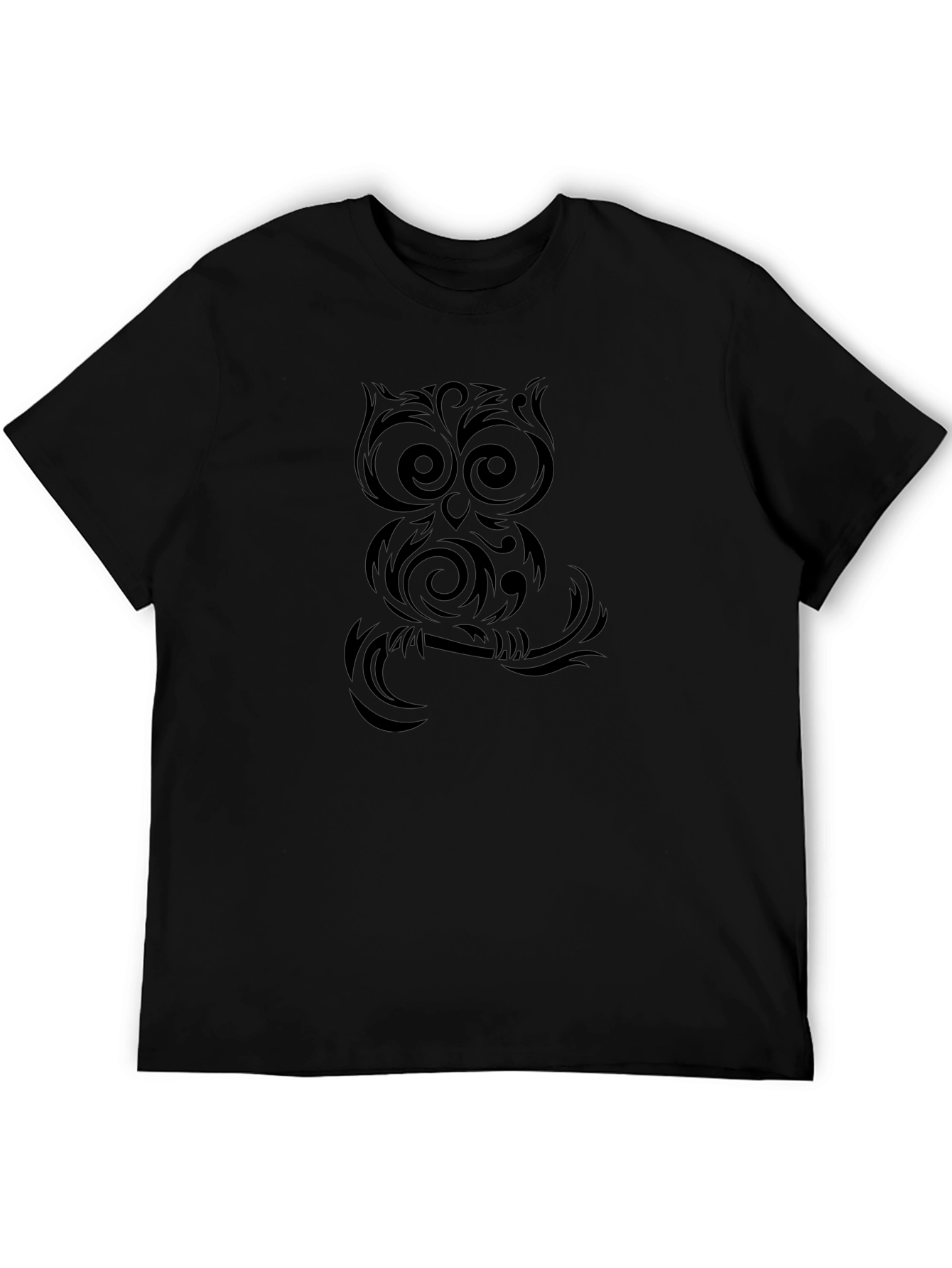 Owl Graphic Black T-Shirt | Cool Bird Tee