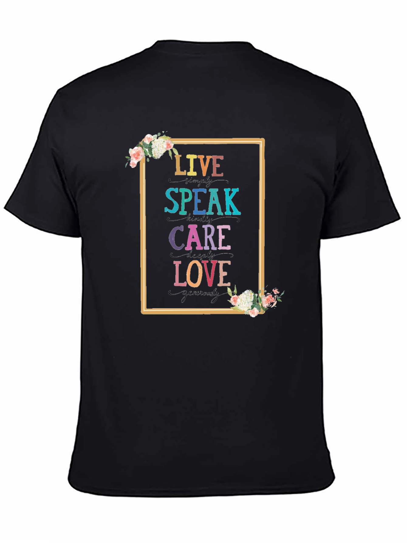Inspirational Floral Graphic T-Shirt
