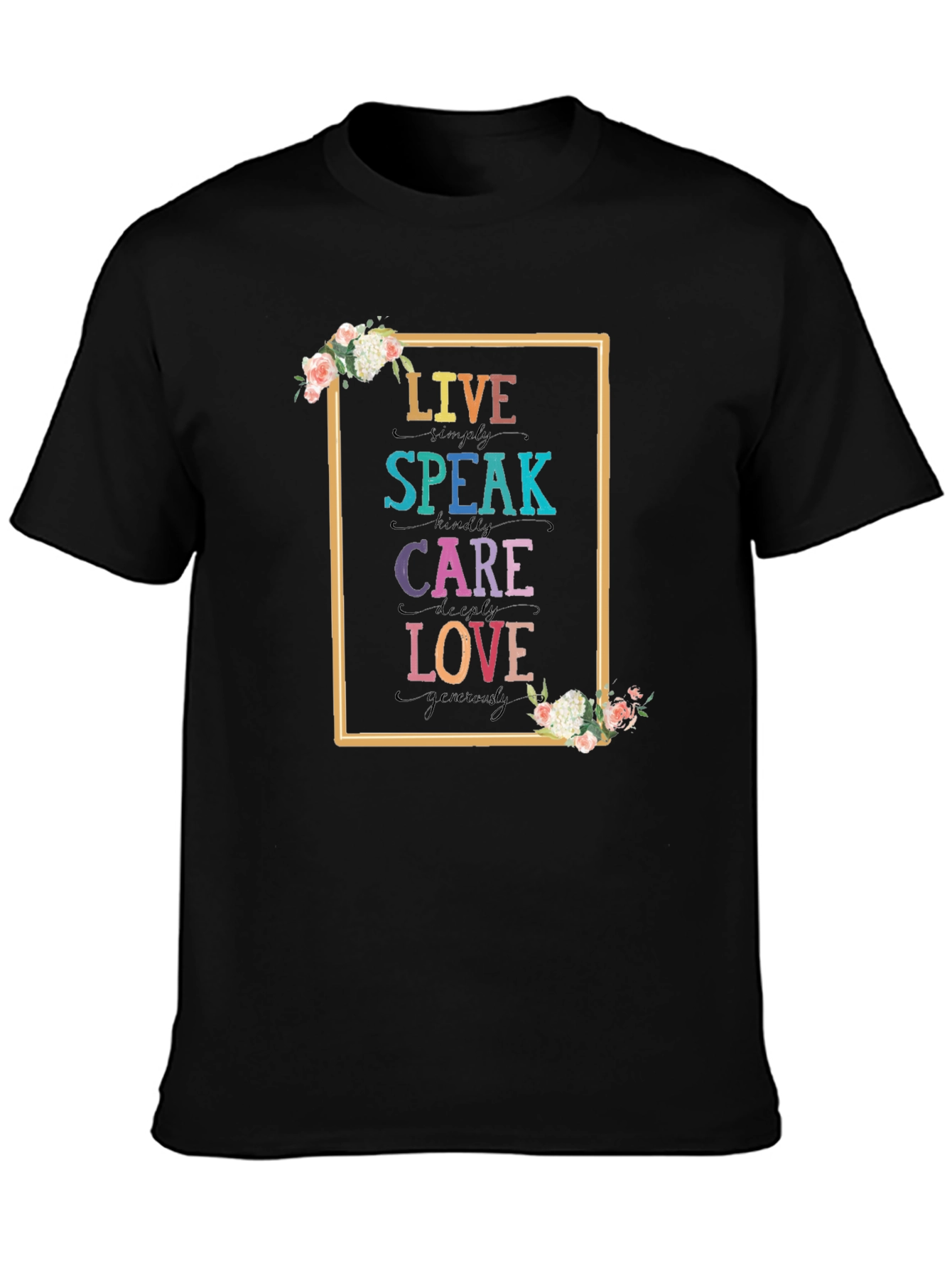 Inspirational Floral Graphic T-Shirt