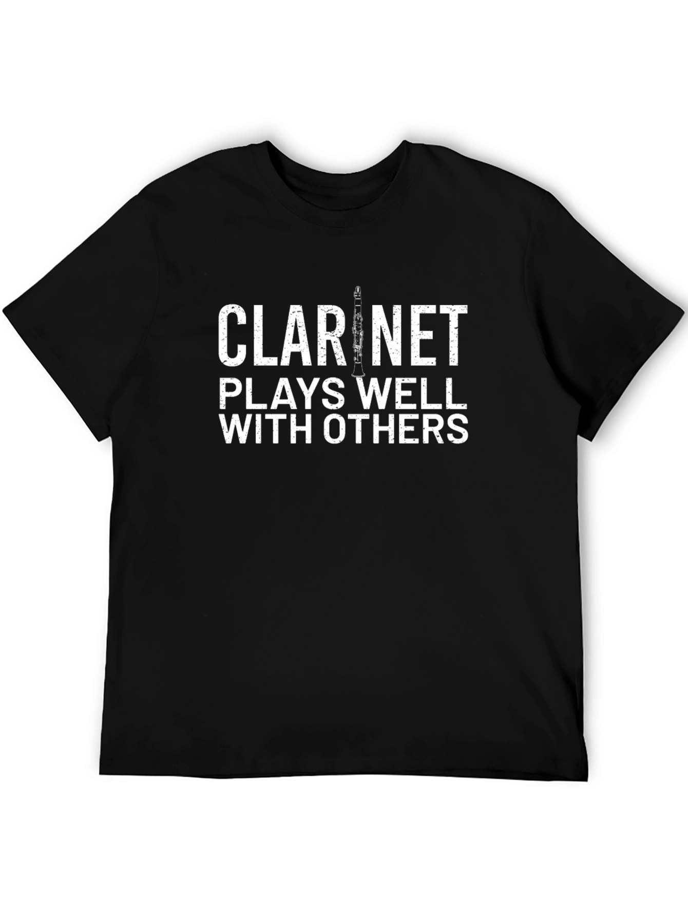 Clarinet Plays Well With Others Funny Musician T-Shirt