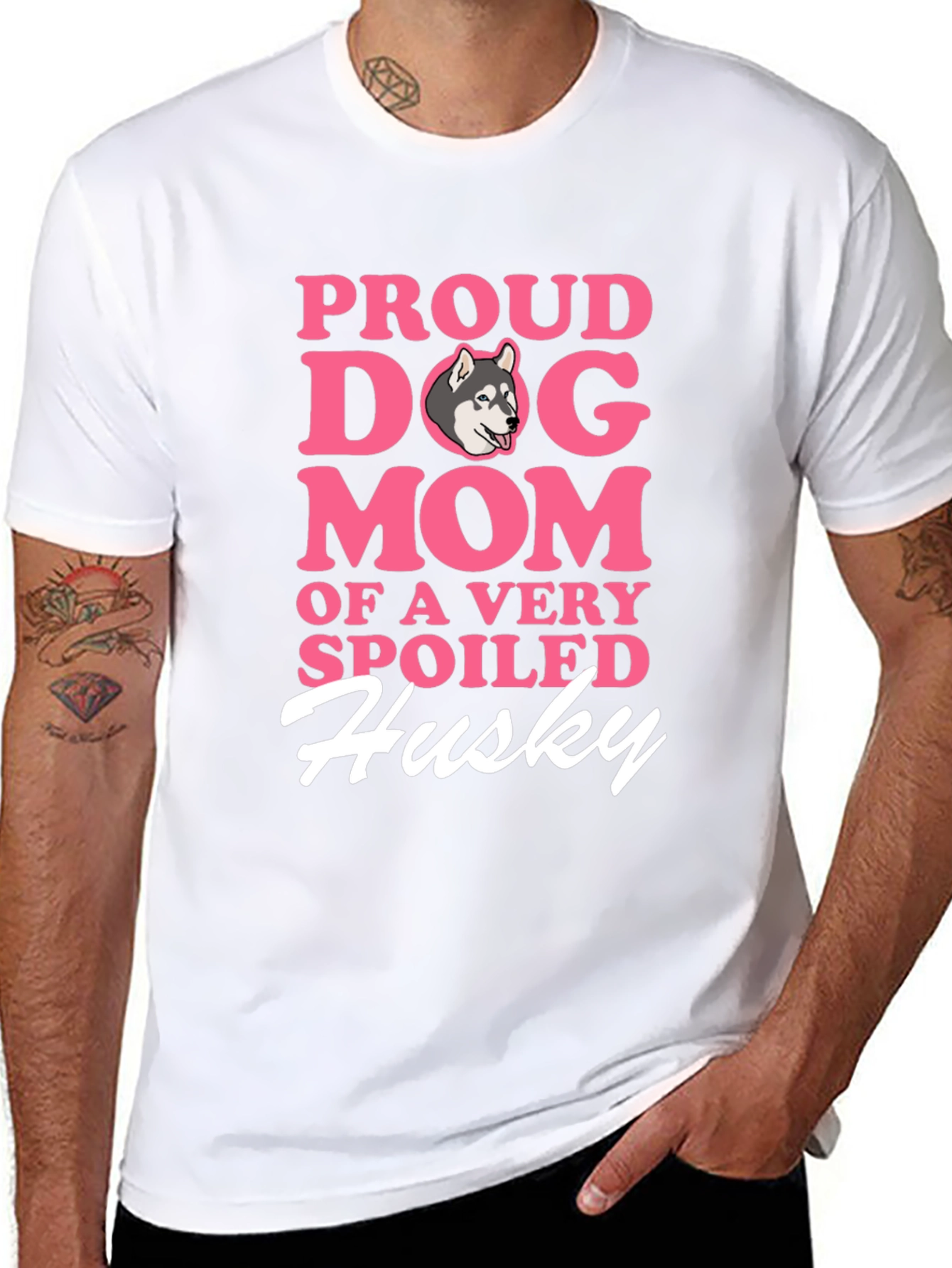 Proud Dog Mom Husky T-Shirt