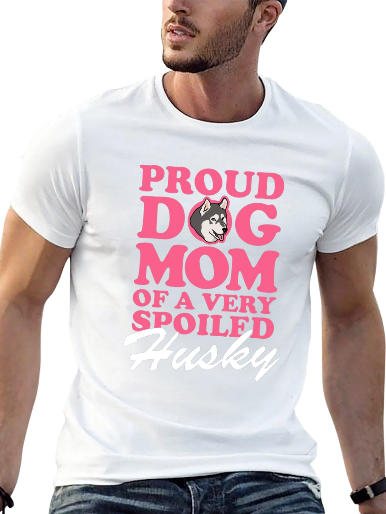 Proud Dog Mom Husky T-Shirt