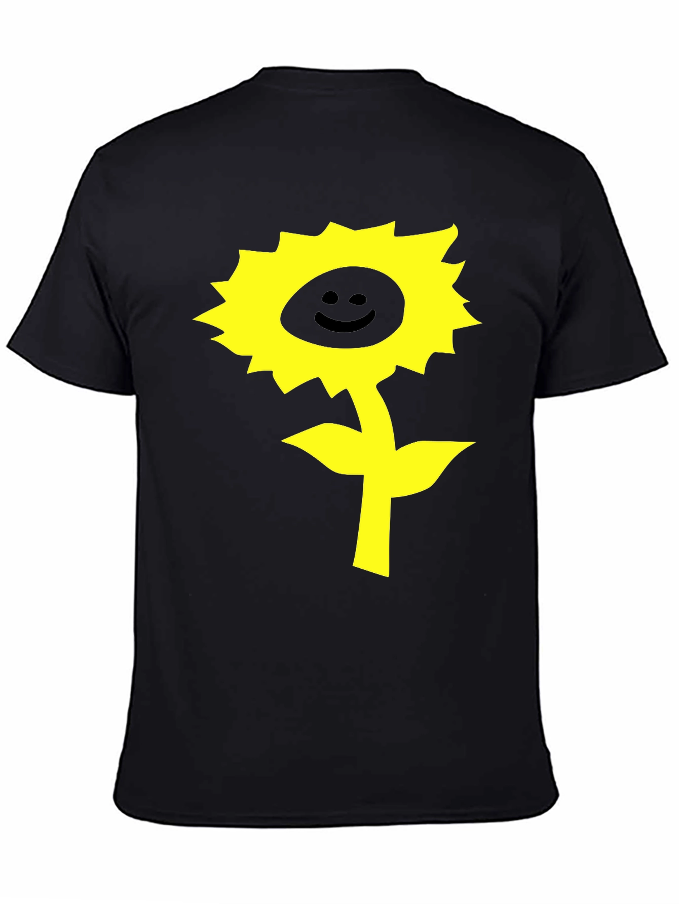 Happy Sunflower Graphic T-Shirt - Black