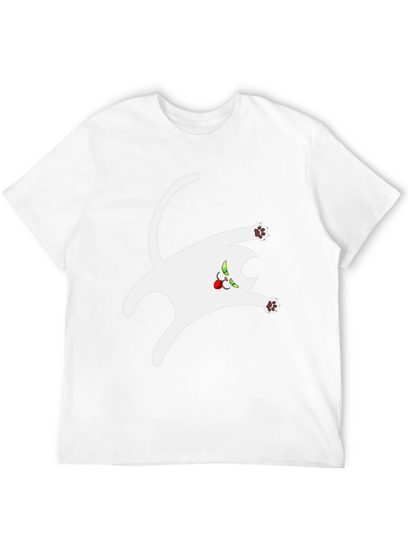 Funny Cat Graphic Tee - Black Cotton T-Shirt