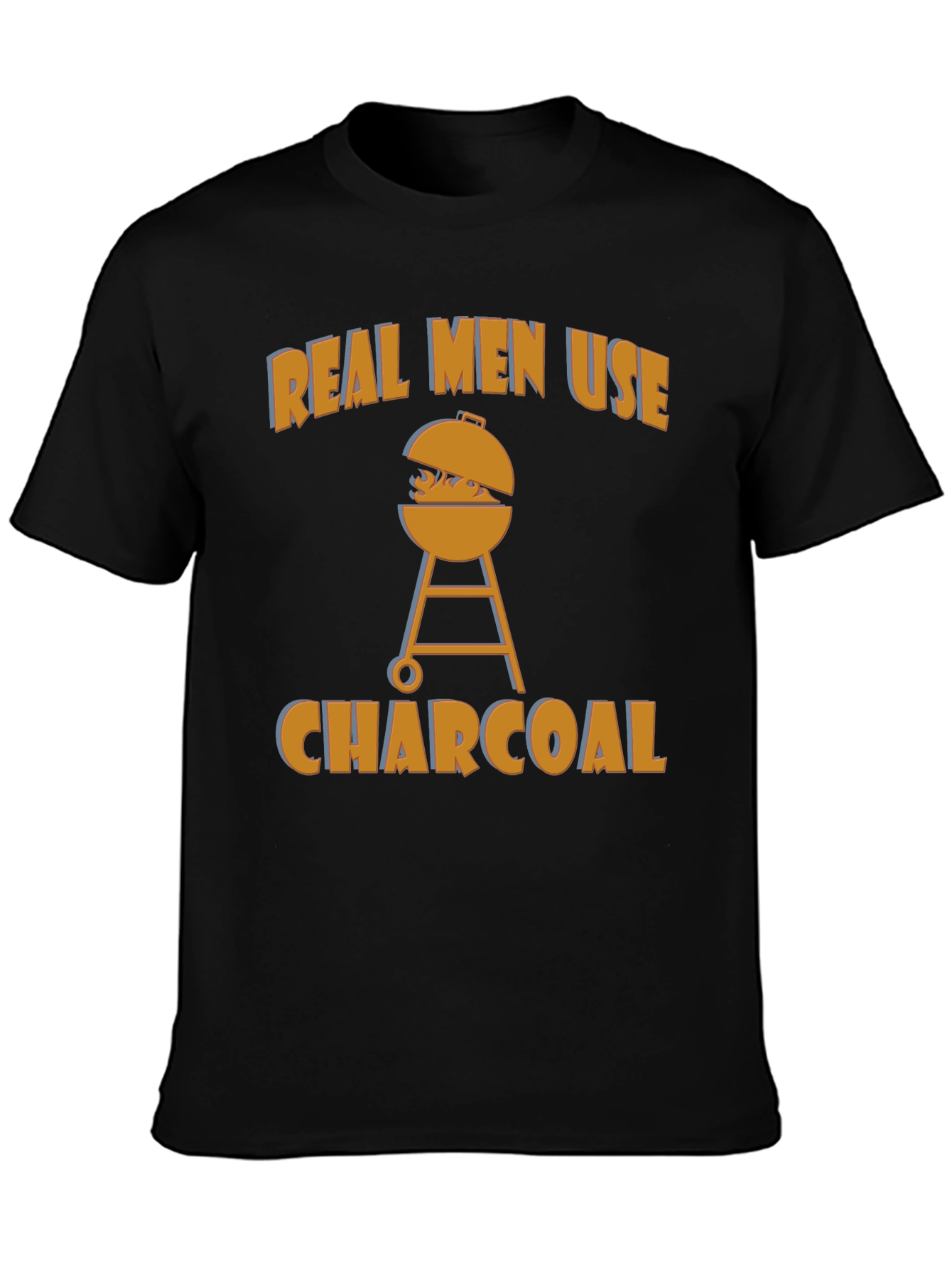 Real Men Use Charcoal Funny BBQ T-Shirt