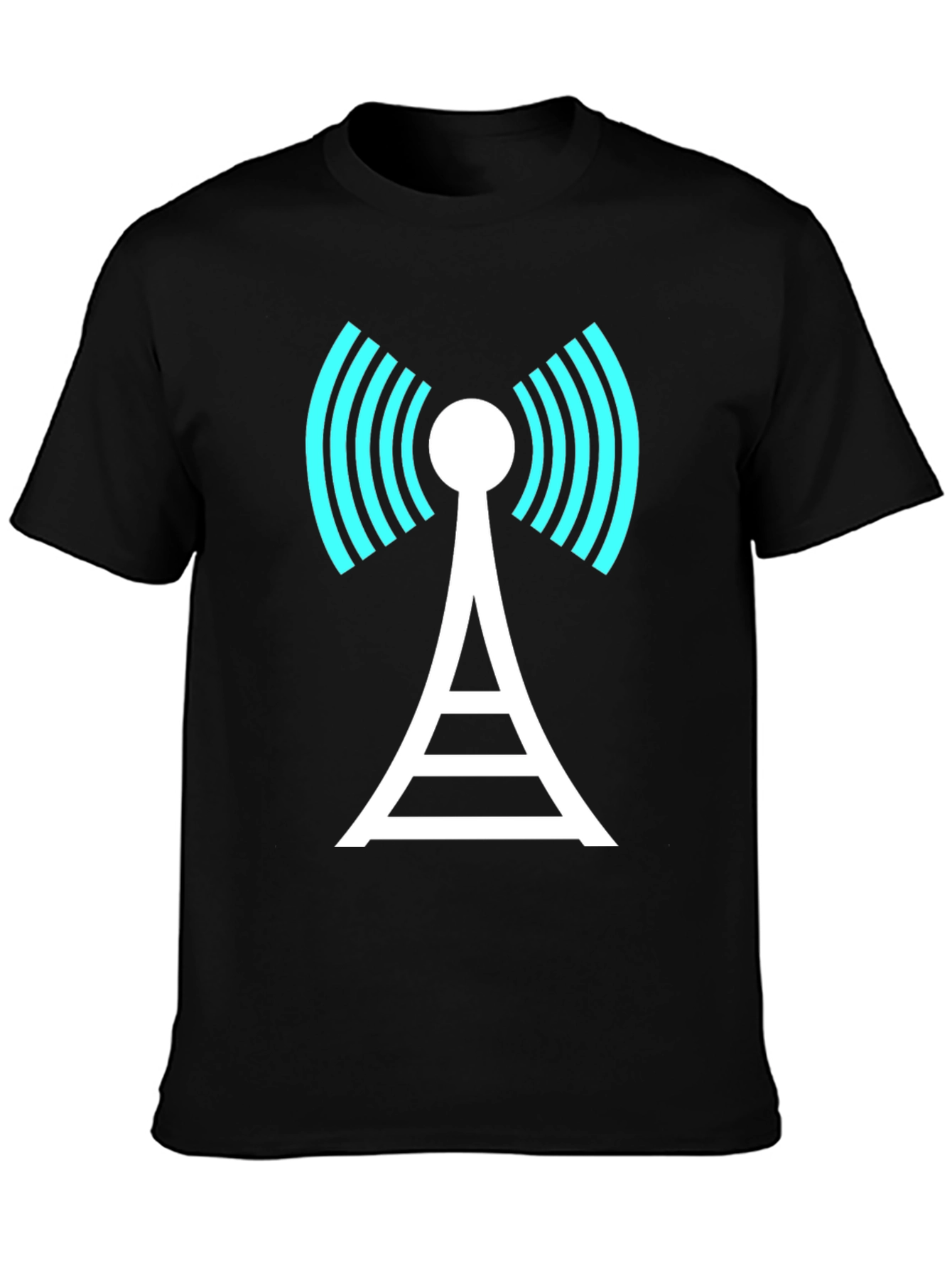 Wireless Tower Graphic Tee - Black