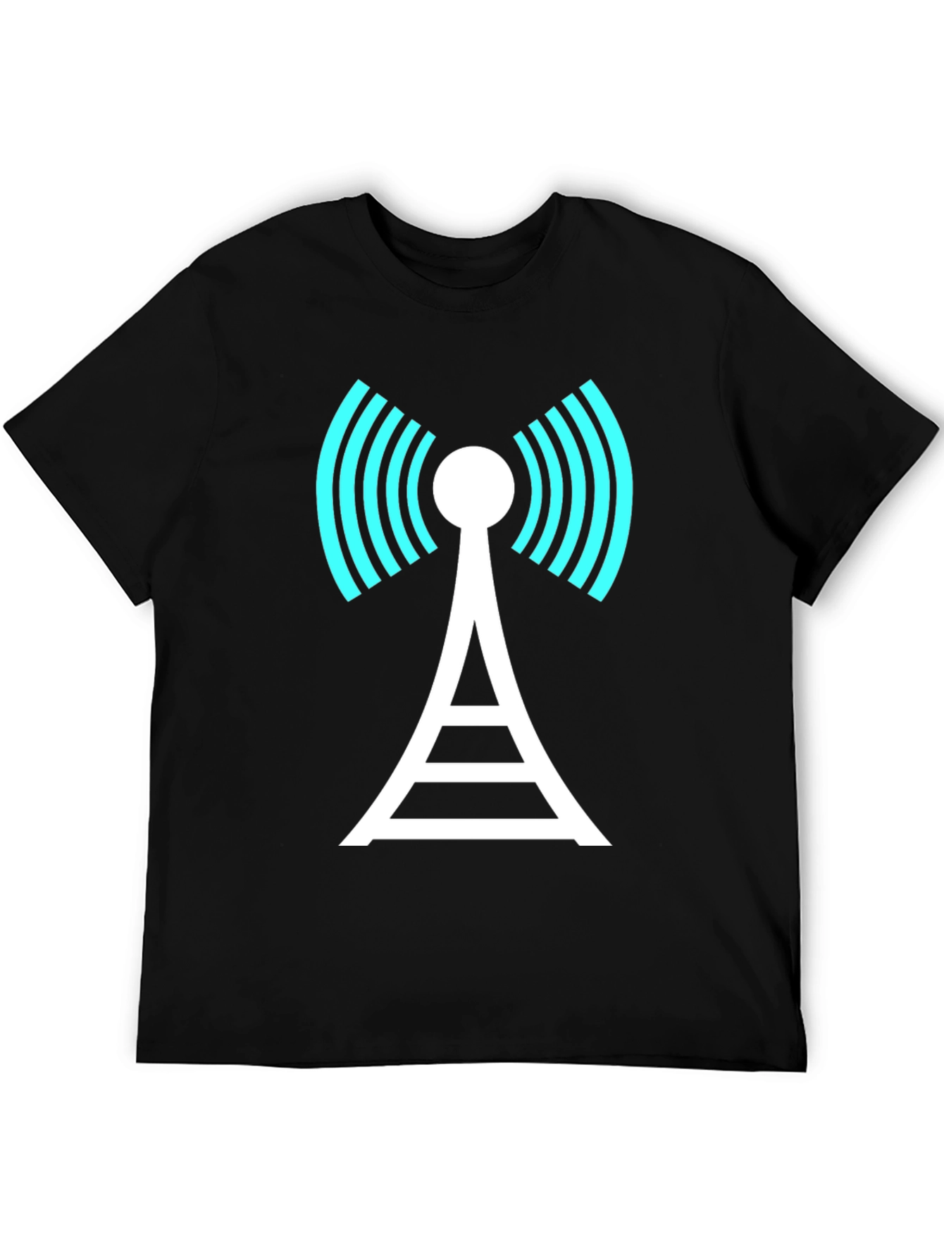 Wireless Tower Graphic Tee - Black