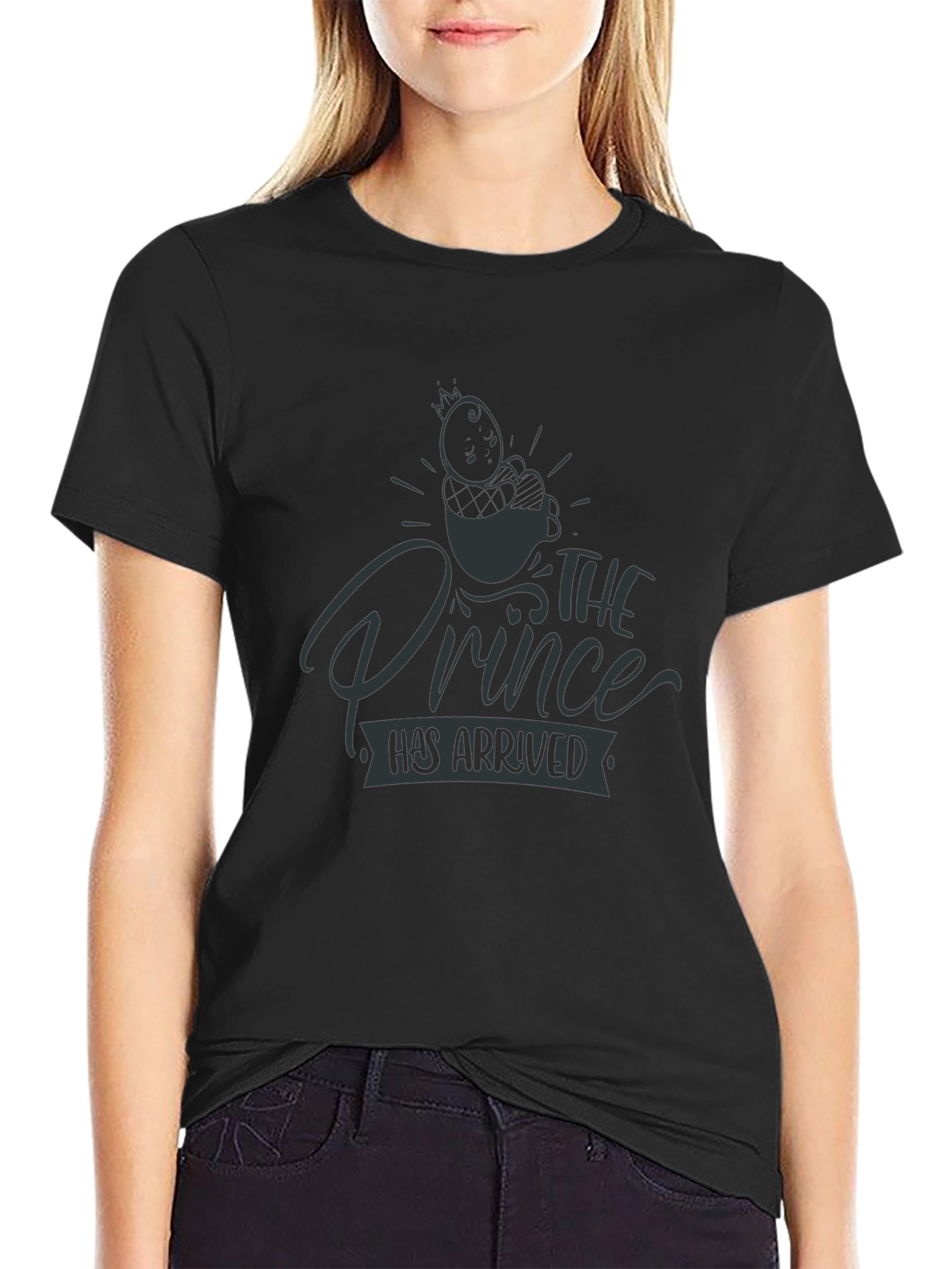 The Prince Has Arrived Graphic Tee - Black
