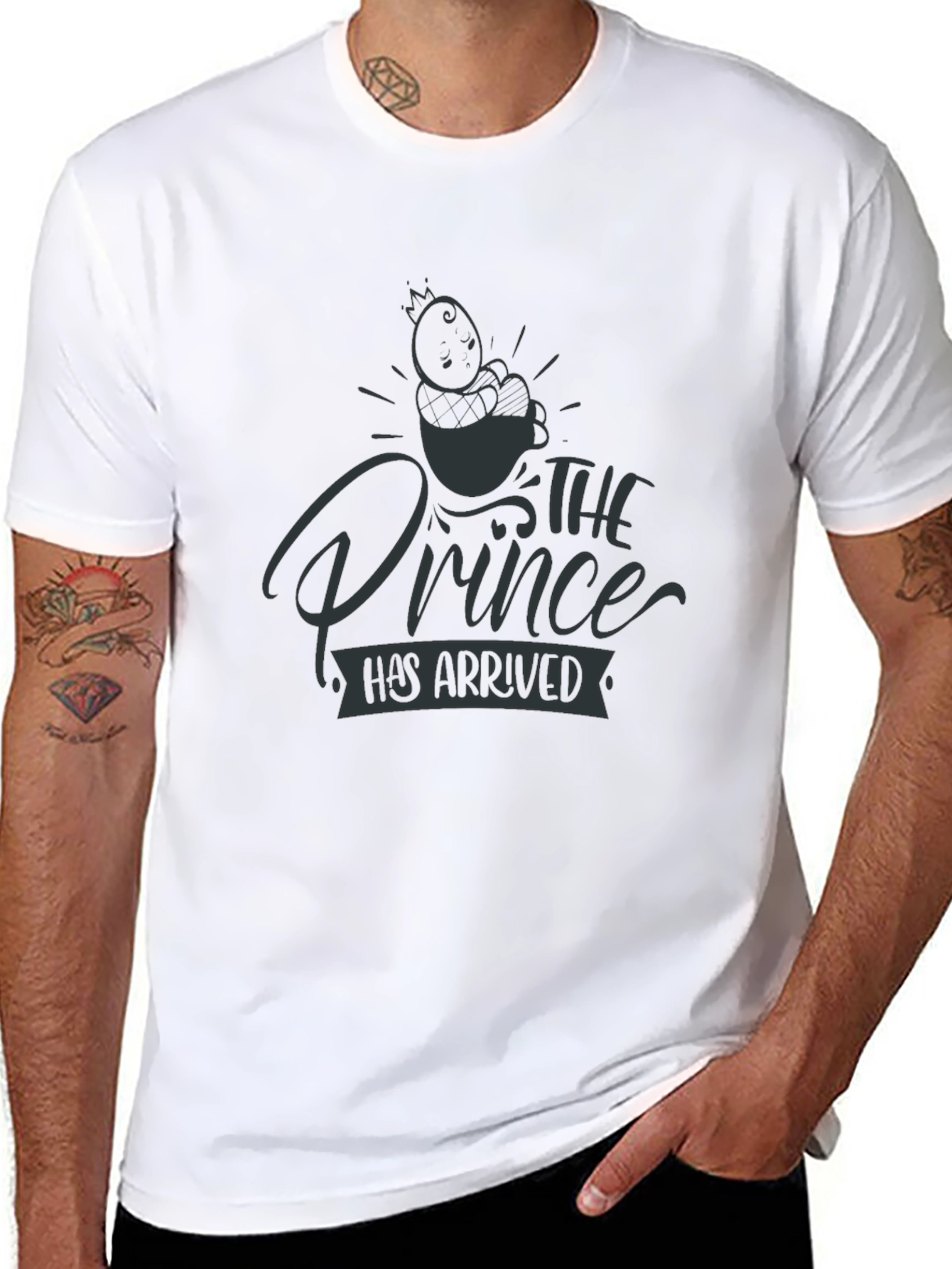 The Prince Has Arrived Graphic Tee - Black
