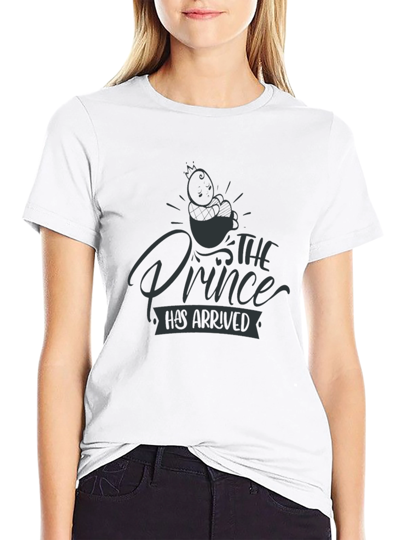 The Prince Has Arrived Graphic Tee - Black
