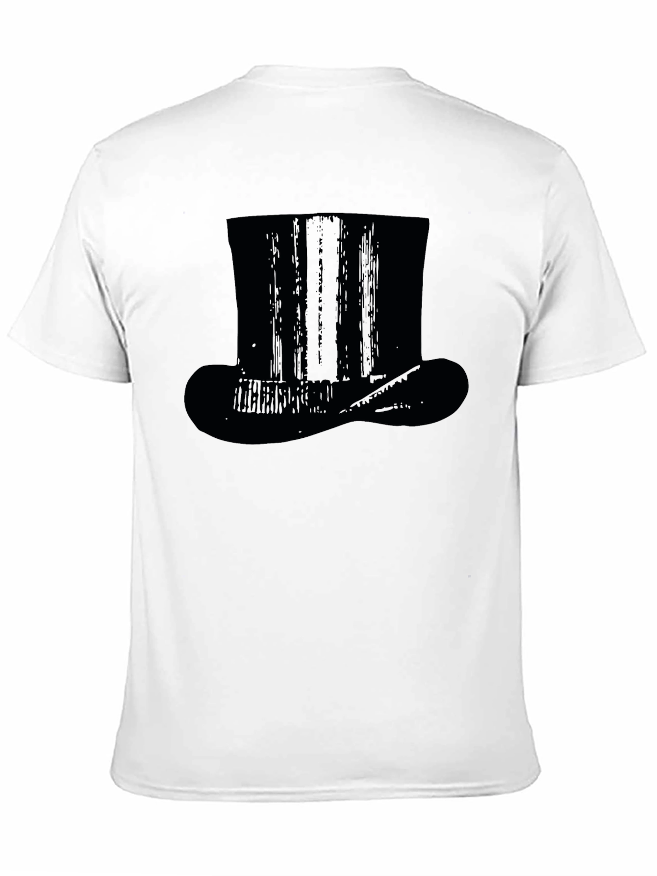 Classic Black Top Hat Graphic T-Shirt