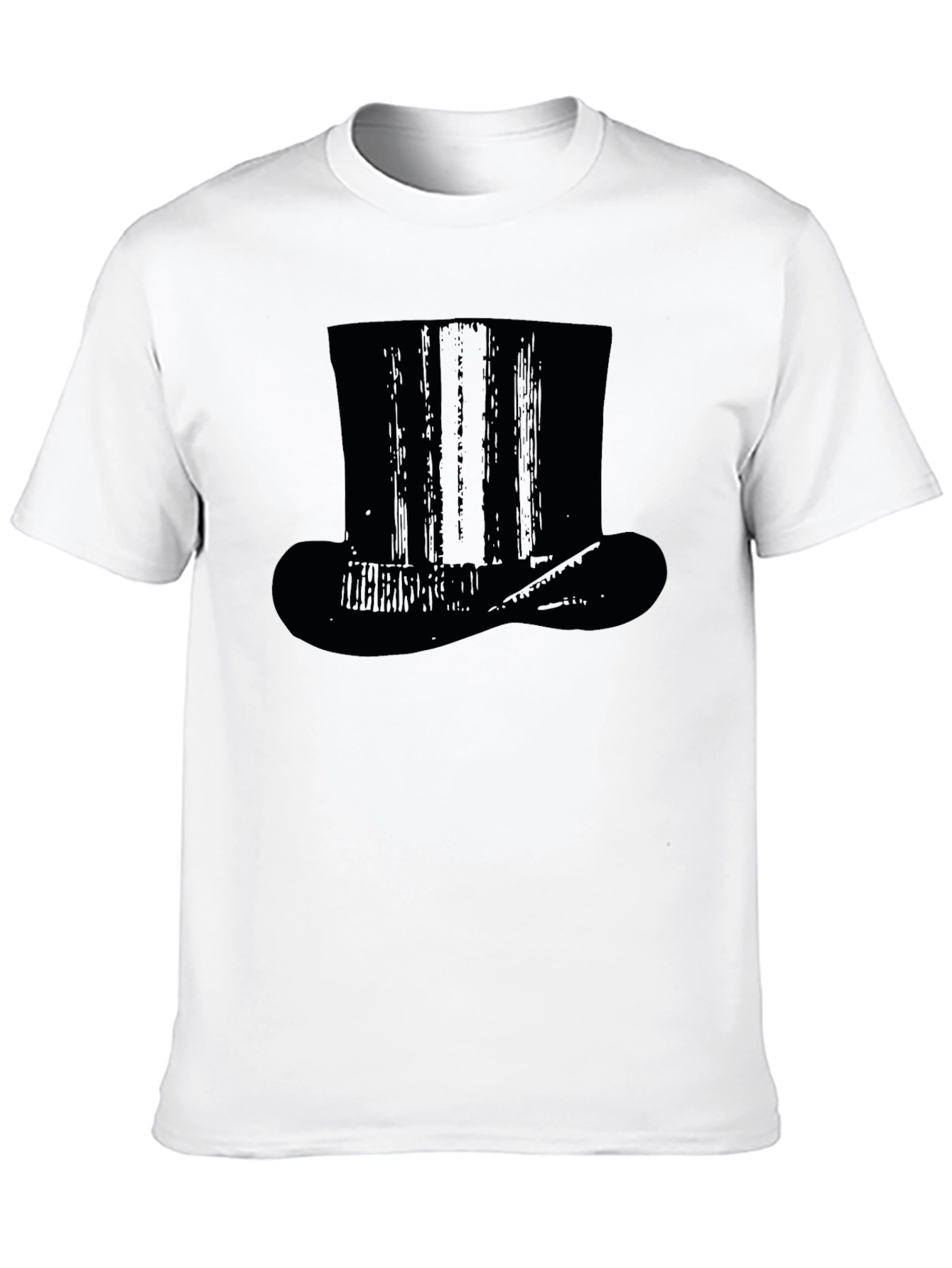 Classic Black Top Hat Graphic T-Shirt