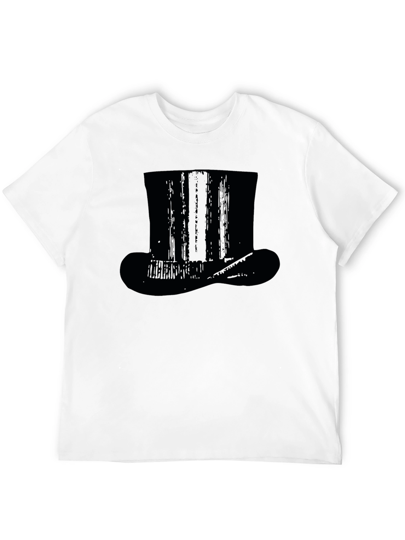 Classic Black Top Hat Graphic T-Shirt