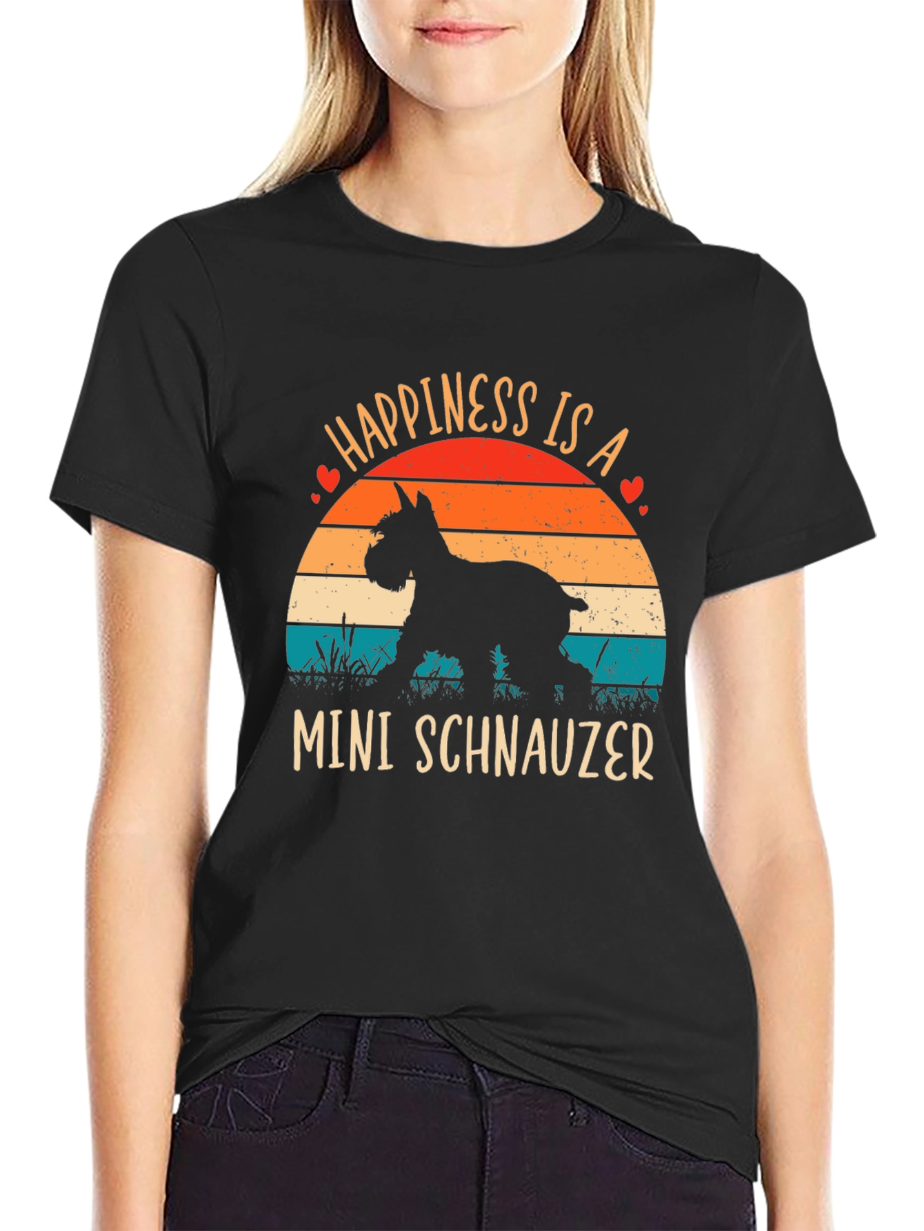 Happiness is a Mini Schnauzer T-Shirt