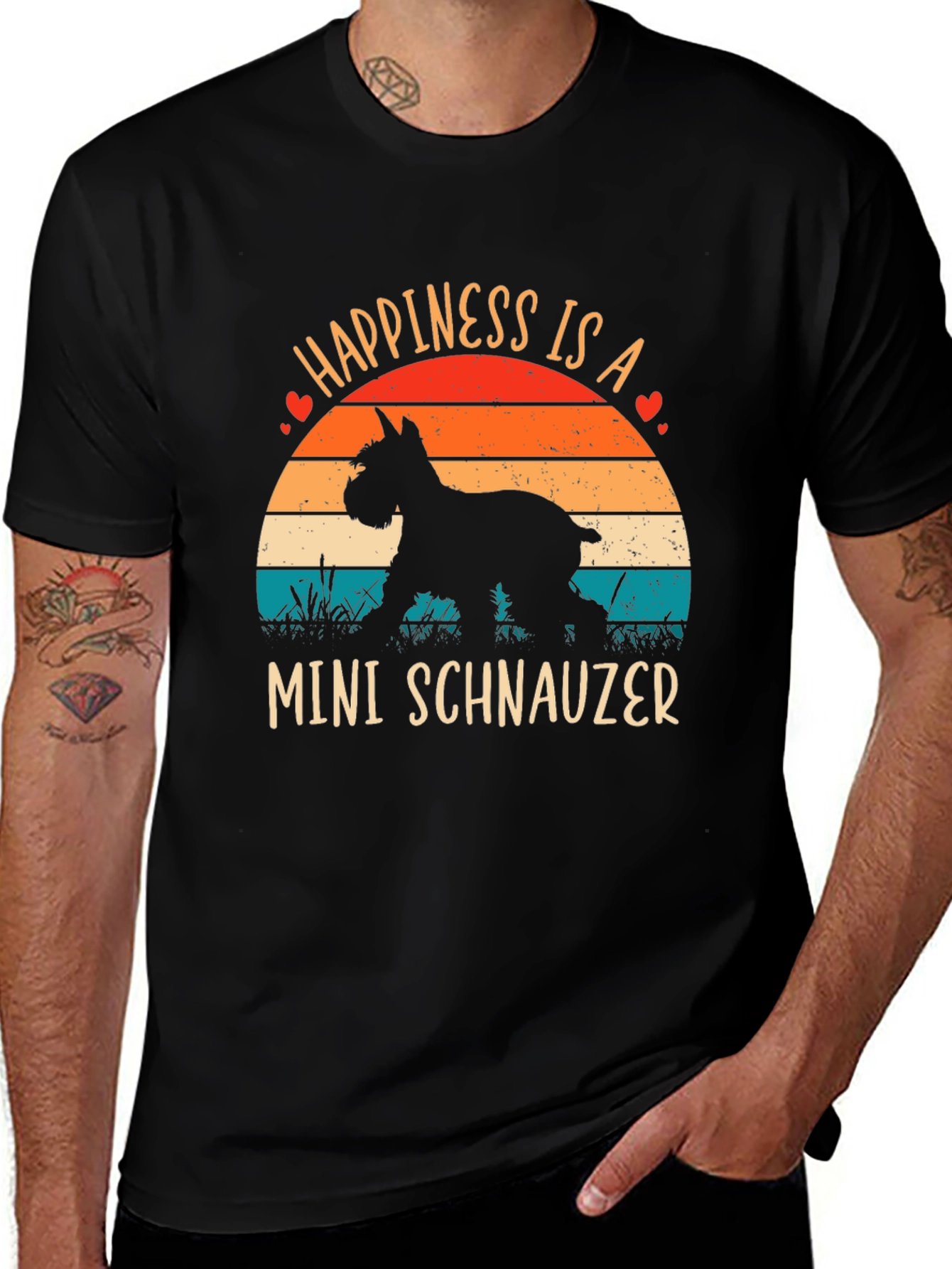 Happiness is a Mini Schnauzer T-Shirt