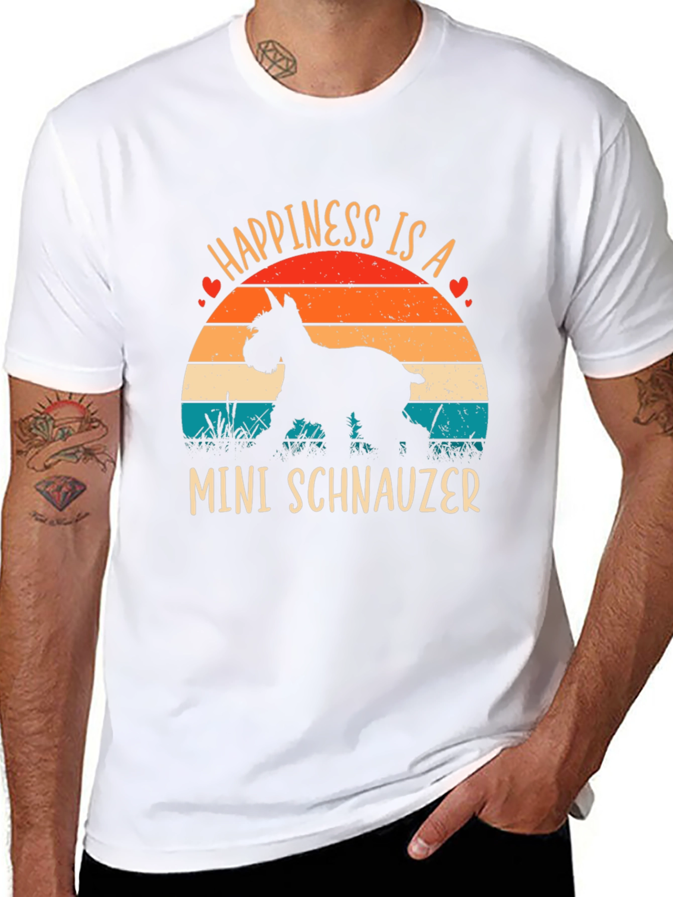 Happiness is a Mini Schnauzer T-Shirt