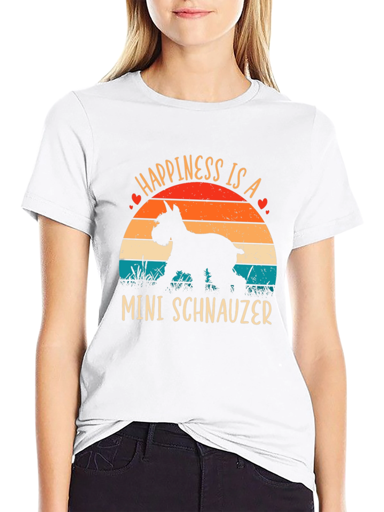 Happiness is a Mini Schnauzer T-Shirt