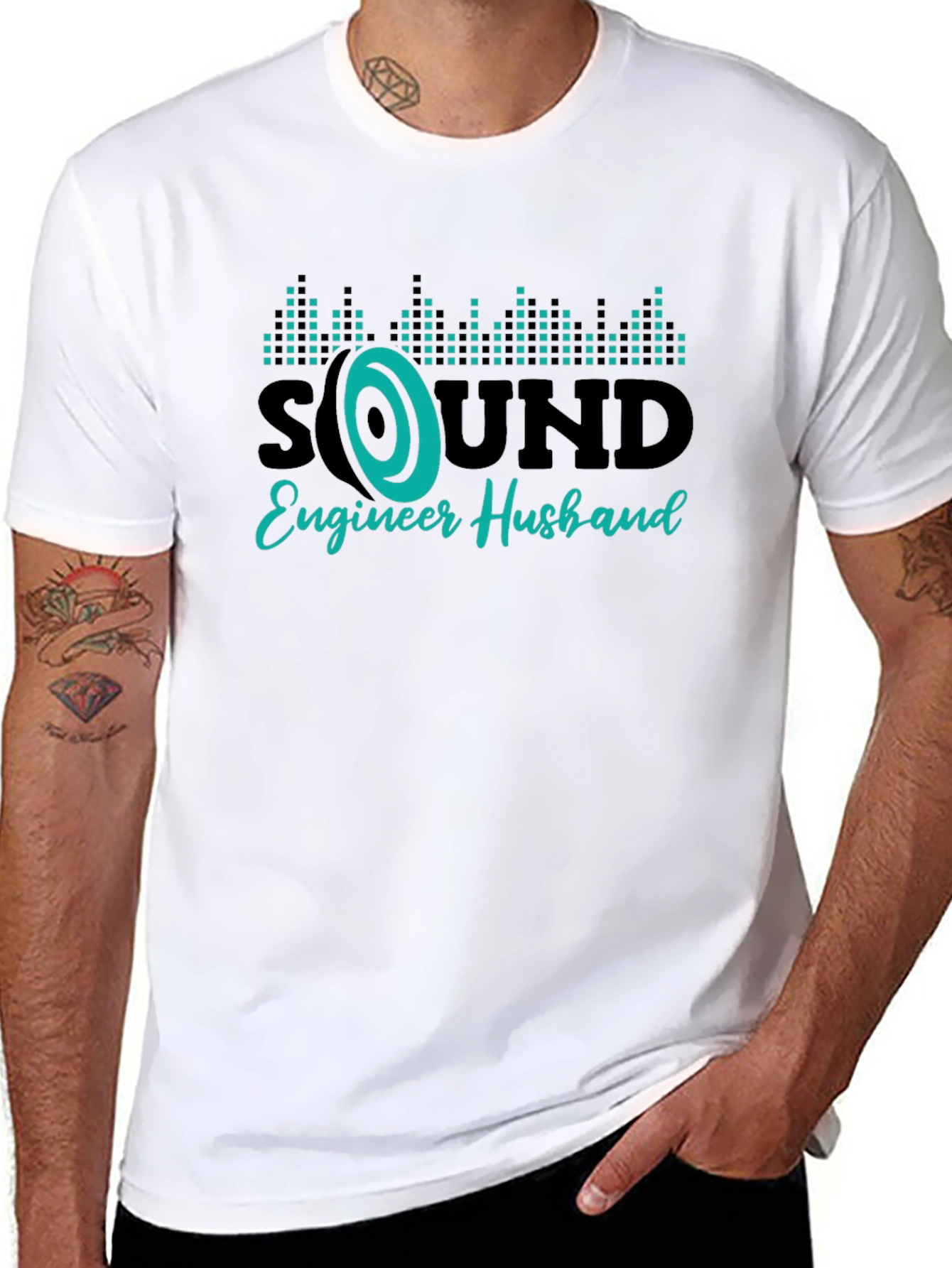 Sound Engineer Husband Graphic T-Shirt