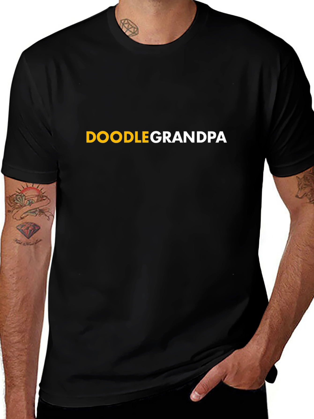 Doodle Grandpa Graphic T-Shirt