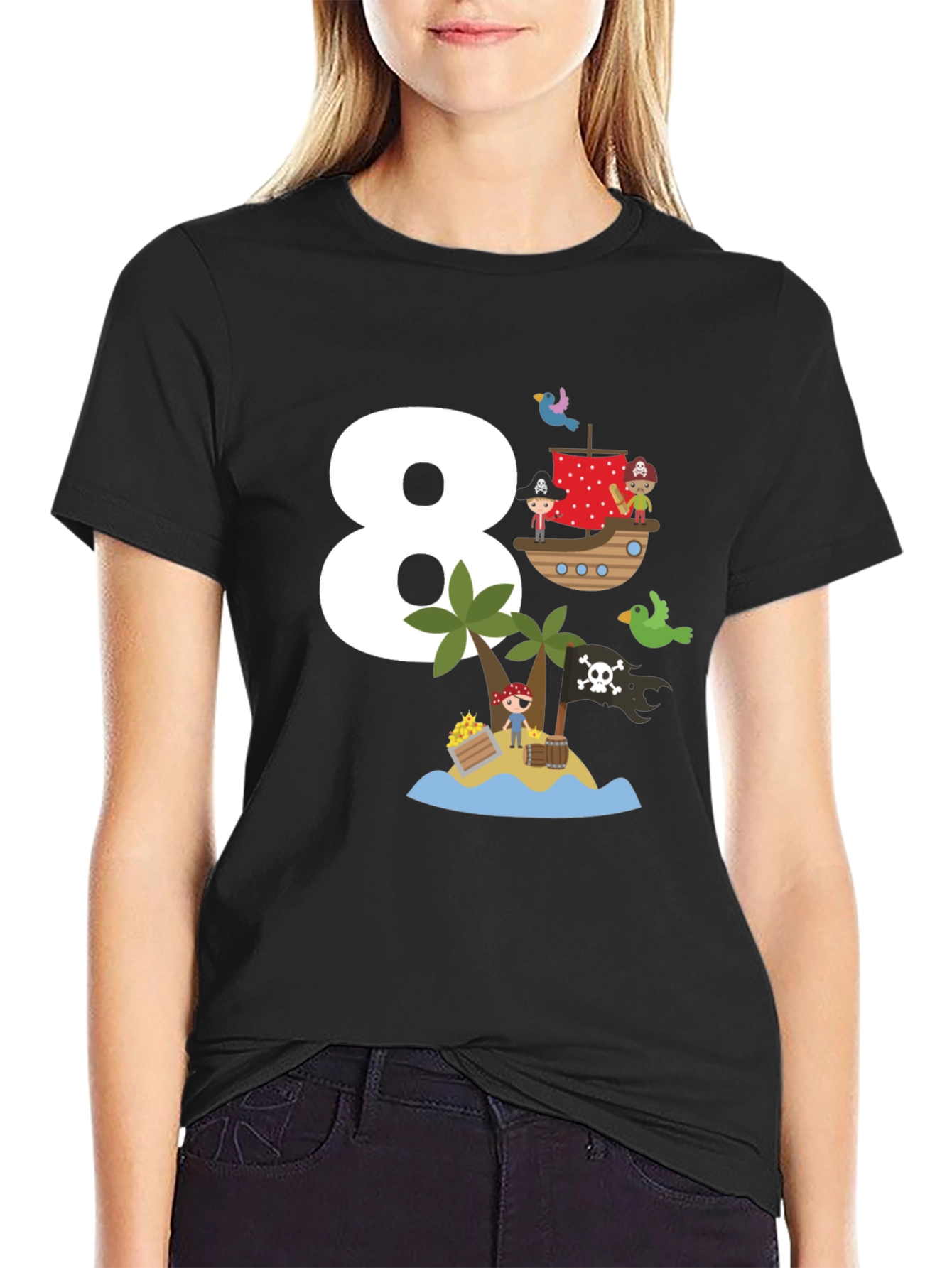 Pirate Birthday Number 8 T-Shirt